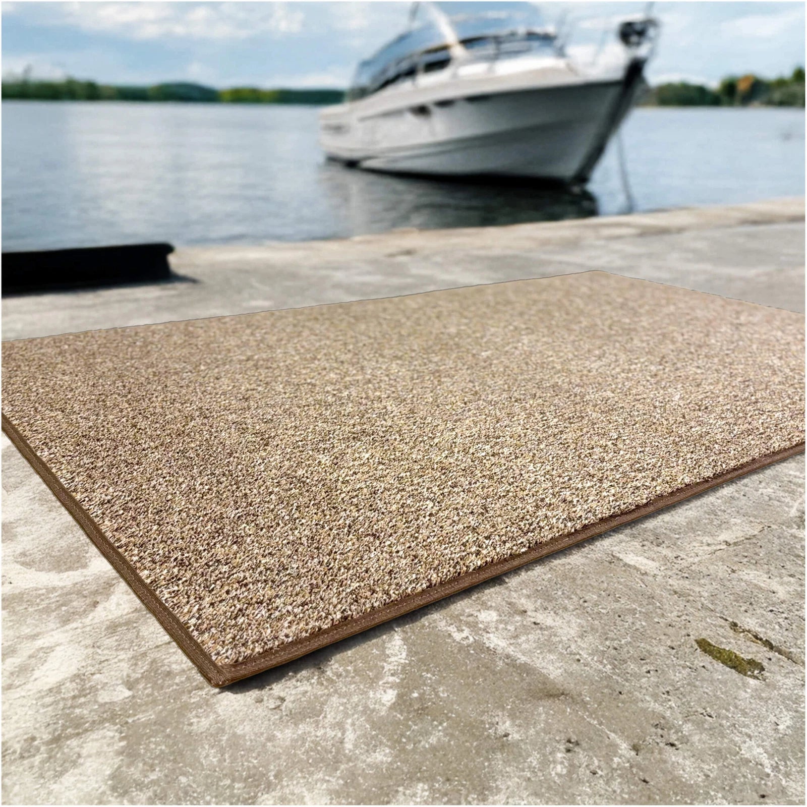 Cabana Tweed Artificial Grass Turf Rug – 3/8” Thick Ultra Turf Carpet, Custom Size, 7 Colors