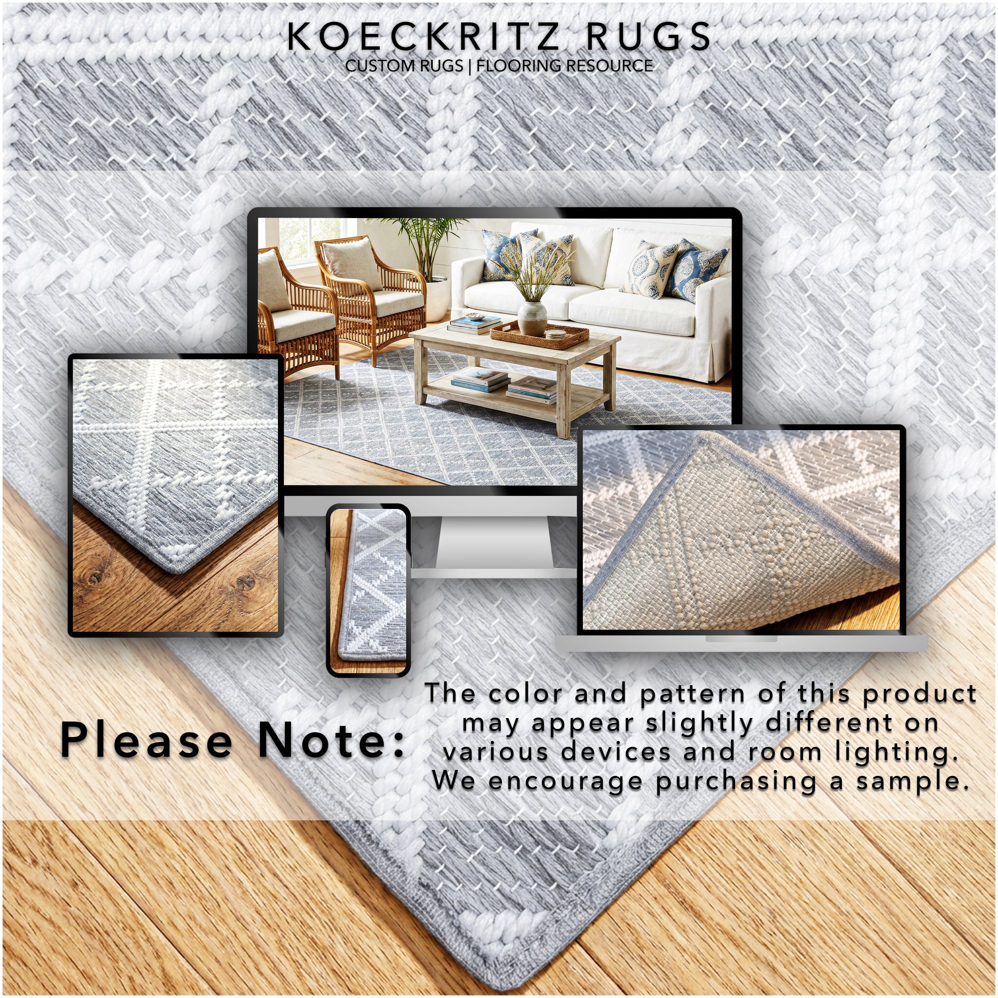 Sea Bright Sea Mist Blue Indoor-Outdoor Patio Area Rug – Custom Cut