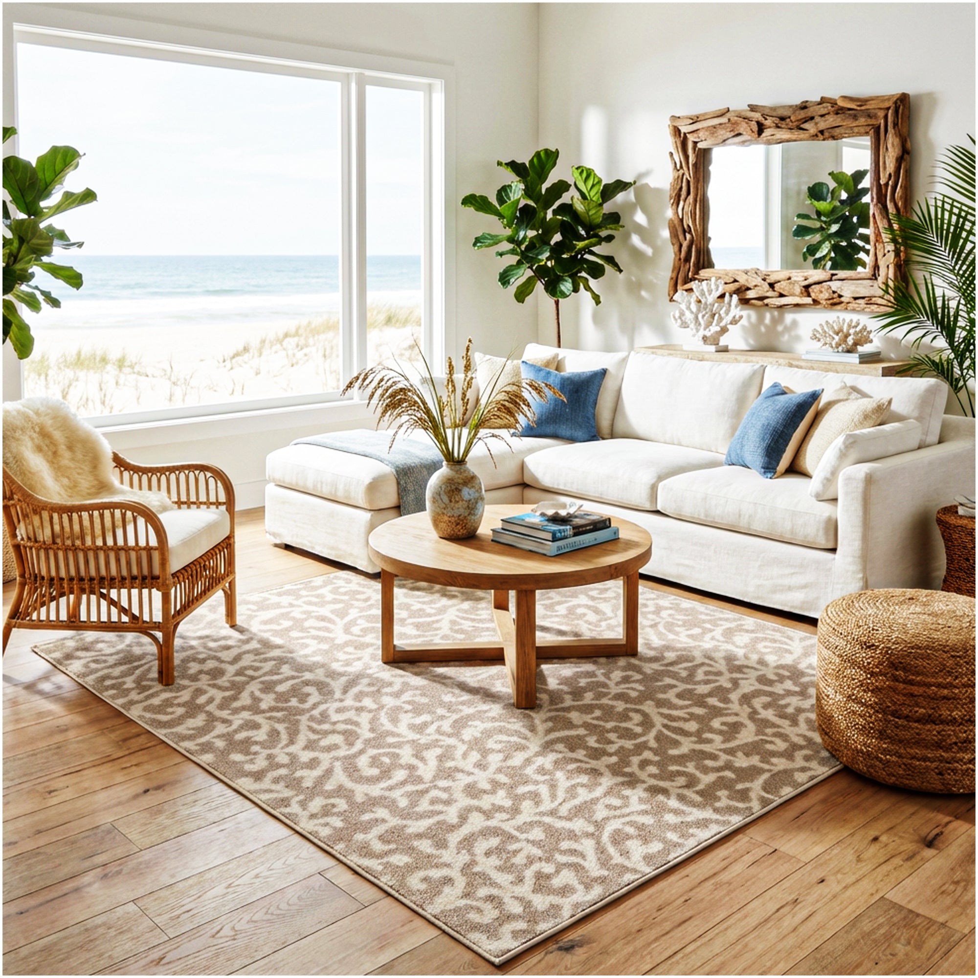 Milliken Coral Springs Indoor Area Rug | Standard Sizes & Color Options