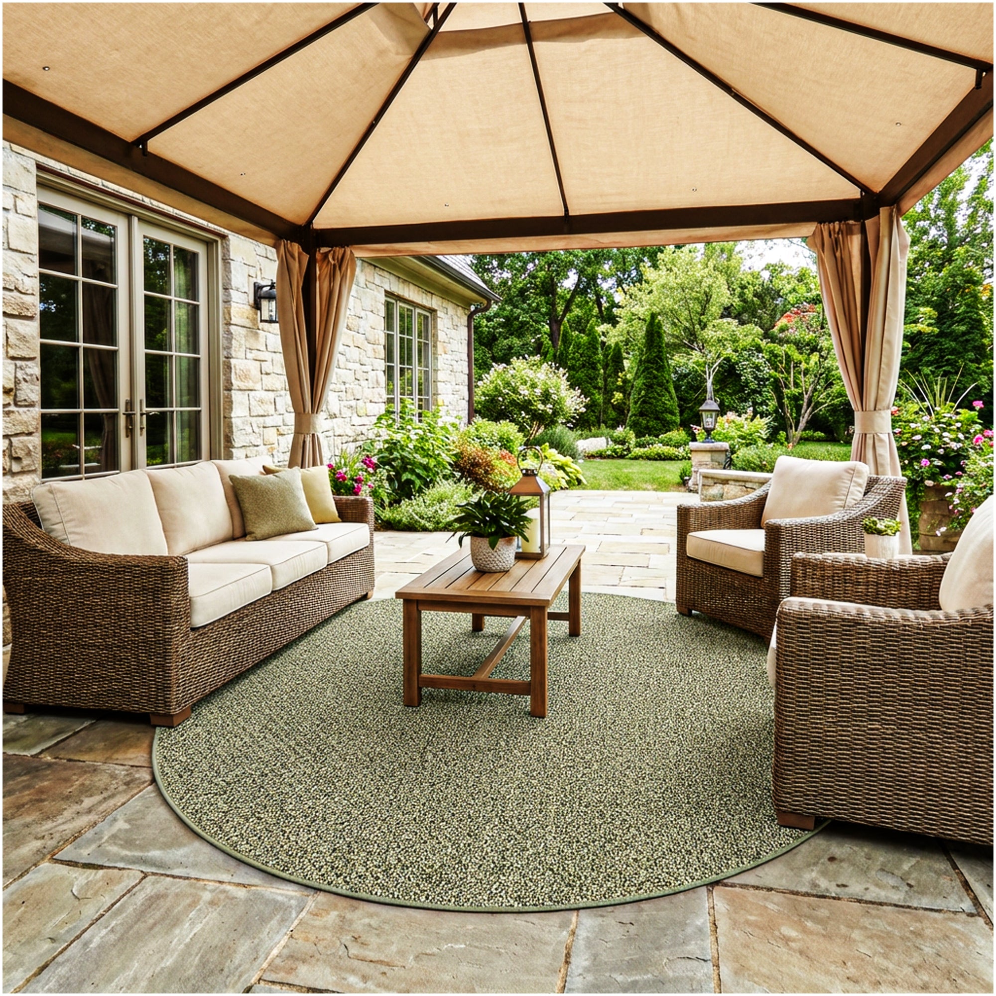 Natural Path Indoor/Outdoor Area Rug – Custom Sizes, 6 Colors