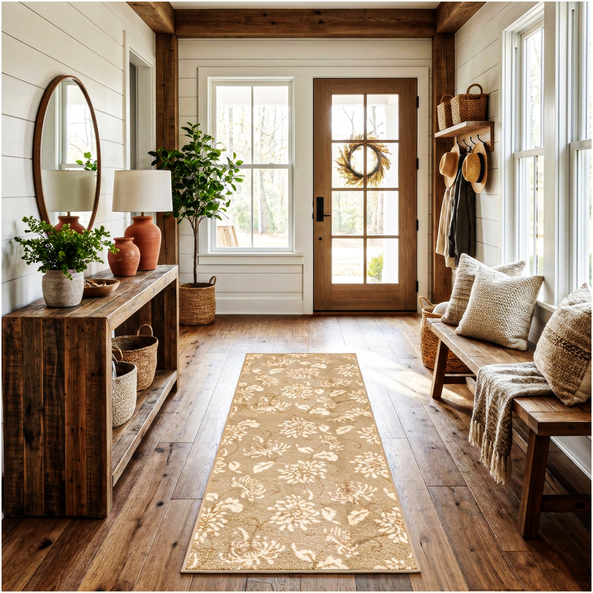 Milliken Grand Fleur Indoor Area Rug – Floral Design, Multiple Colors