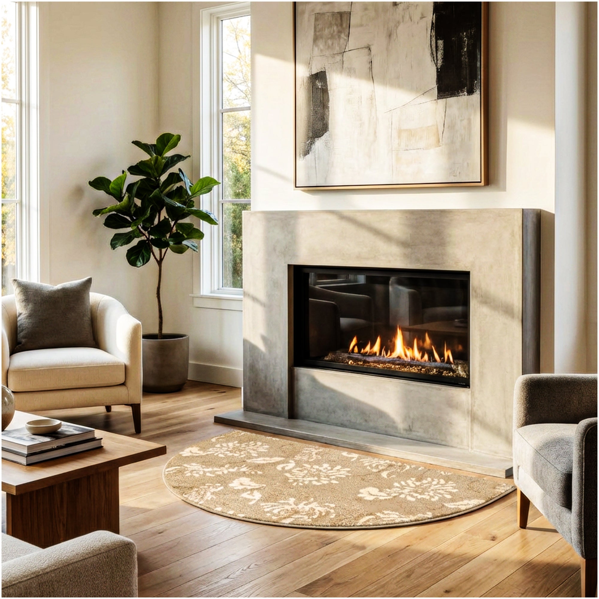 Milliken Grand Fleur Indoor Area Rug – Floral Design, Multiple Colors