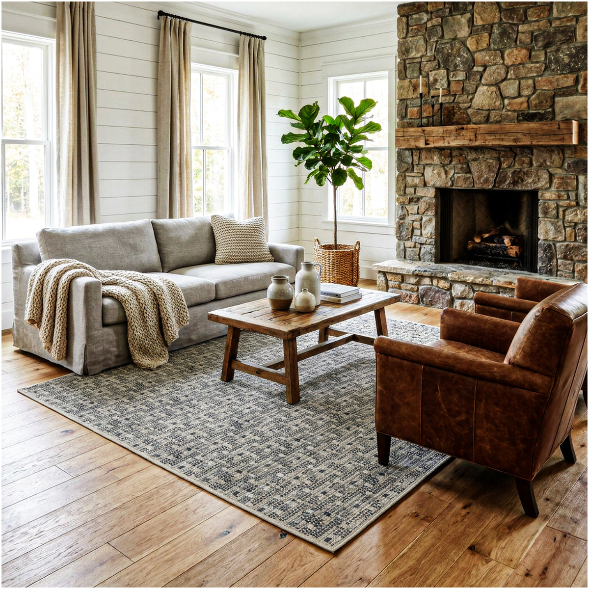 Virgin Gorda Indoor & Outdoor Area Rug – Modern Pattern, Custom Sizes & Colors