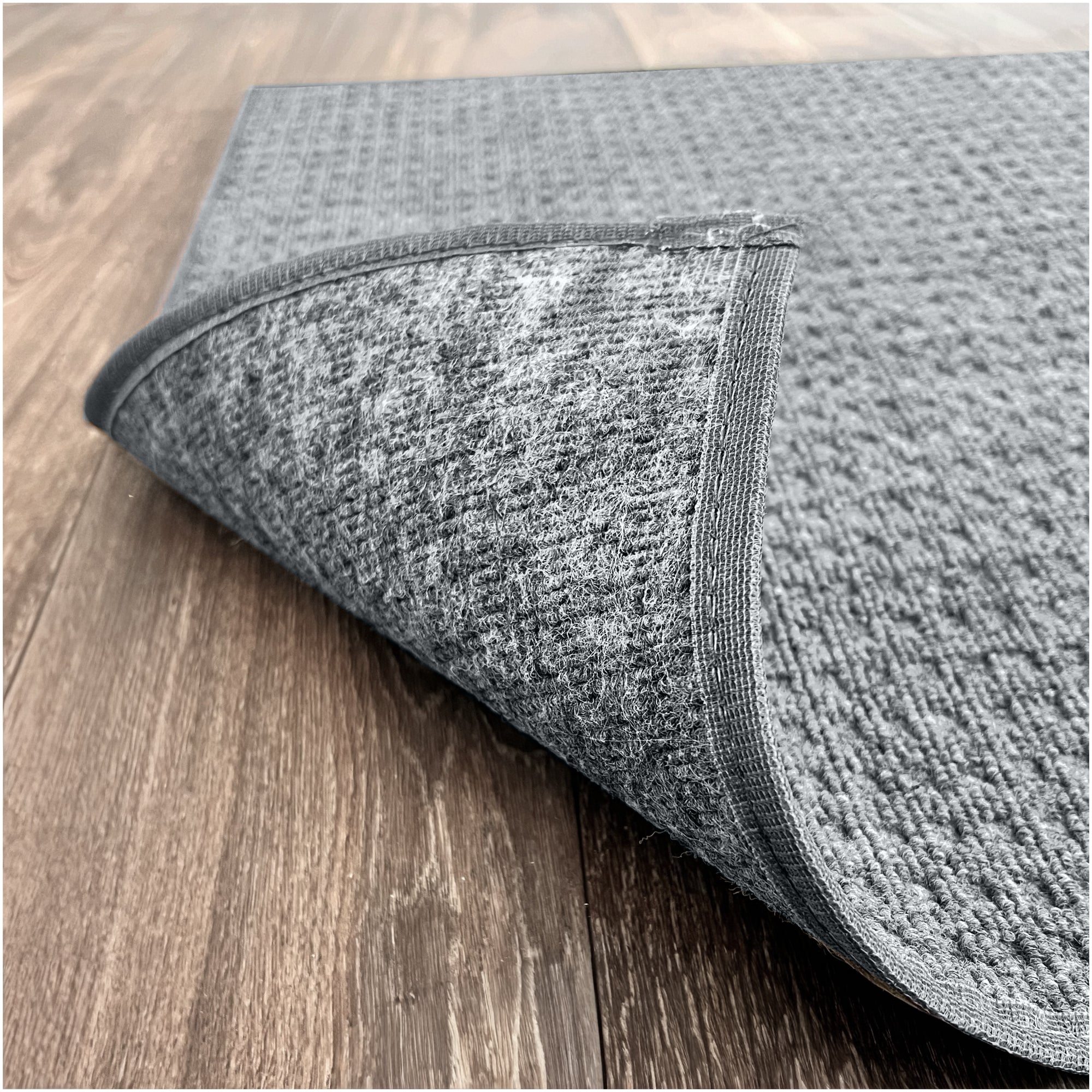 Interlace Waffle Pattern Indoor & Outdoor Rug – Eco-Friendly PET Fiber, Custom Sizes