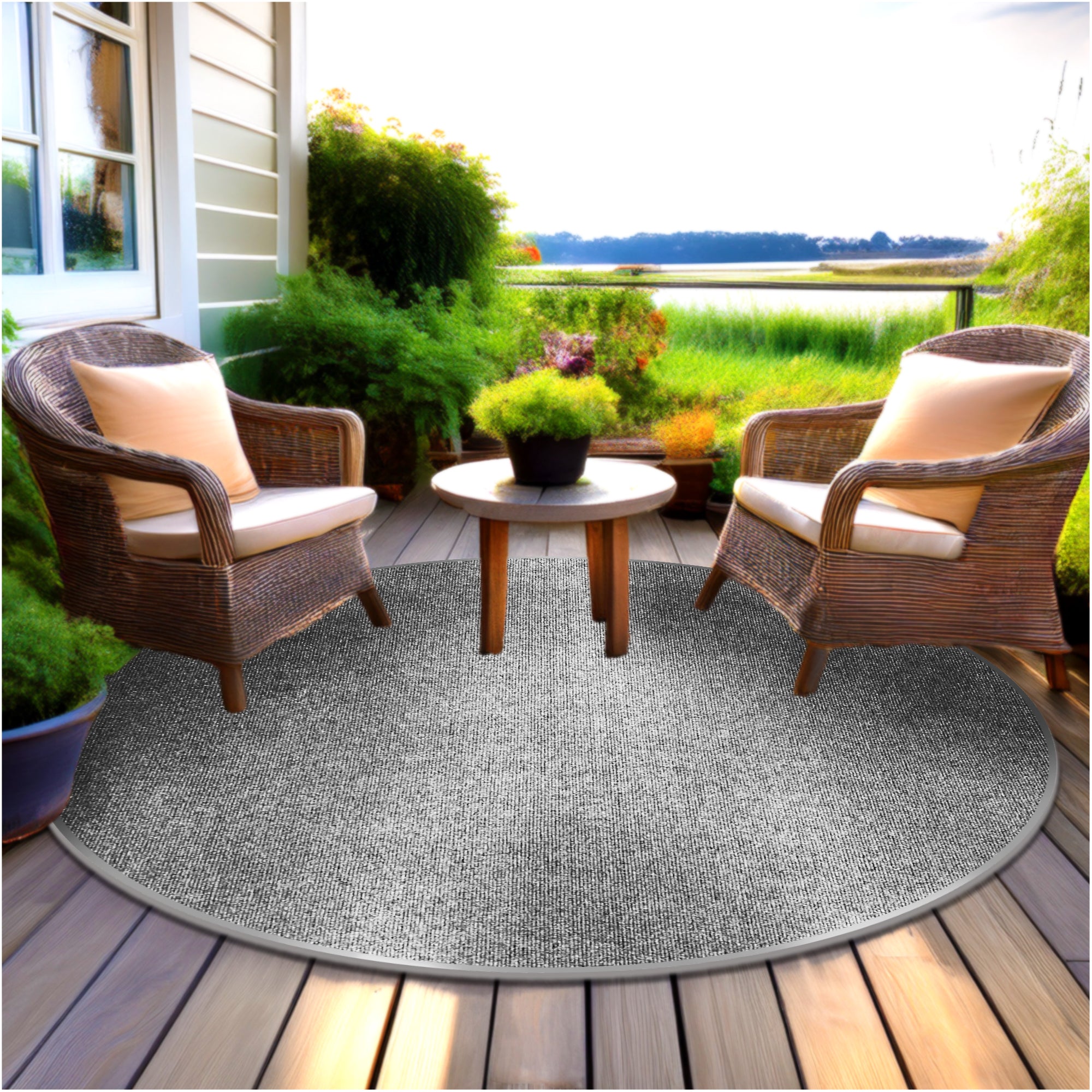 Roanoke Rib Indoor-Outdoor Area Rug in Custom Sizes - Sample