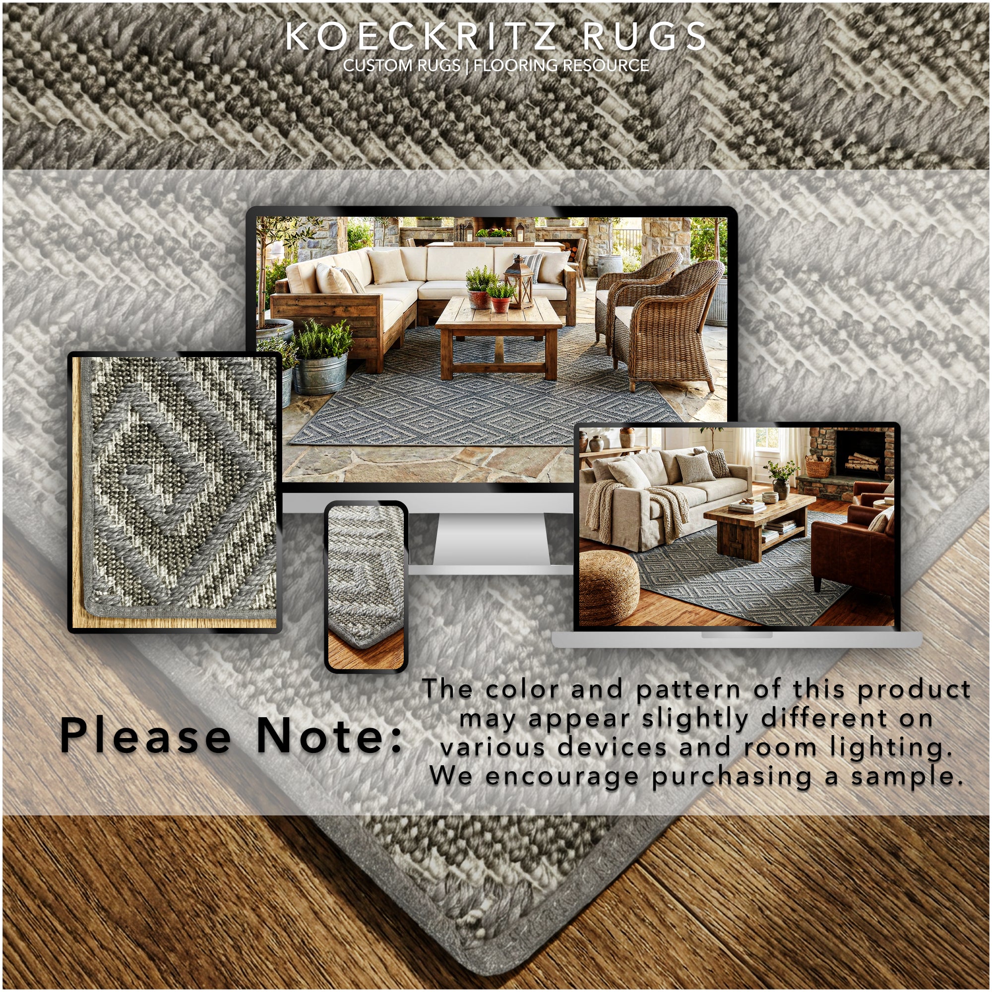 Curacao Custom Cut Indoor & Outdoor Area Rug – Custom Sizes