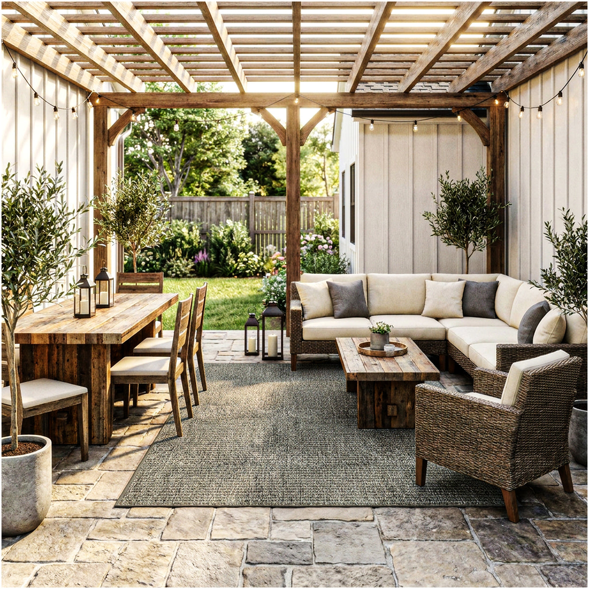 Dominica Indoor Outdoor Area Rug – Custom Size Patio Rug