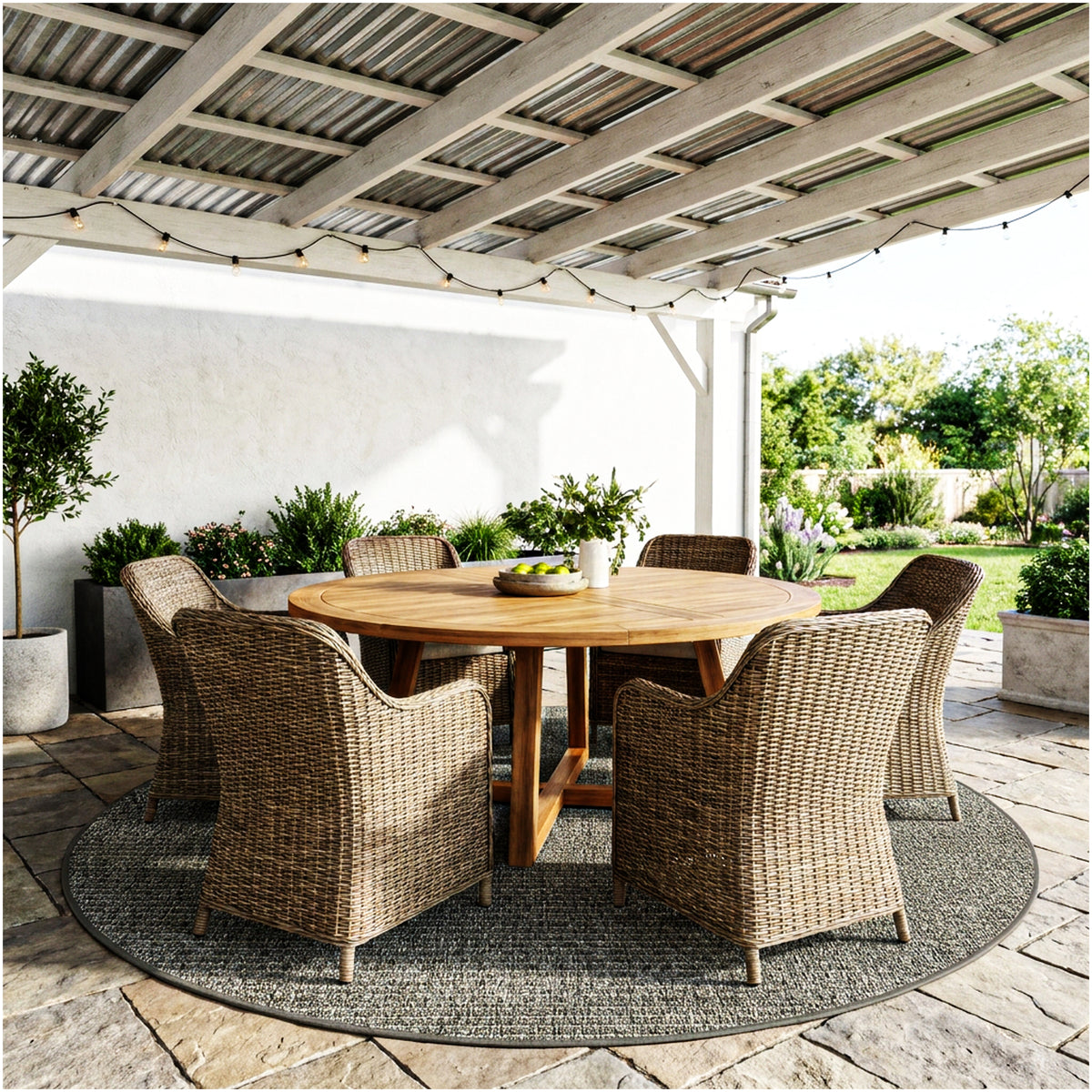 Dominica Indoor Outdoor Area Rug – Custom Size Patio Rug
