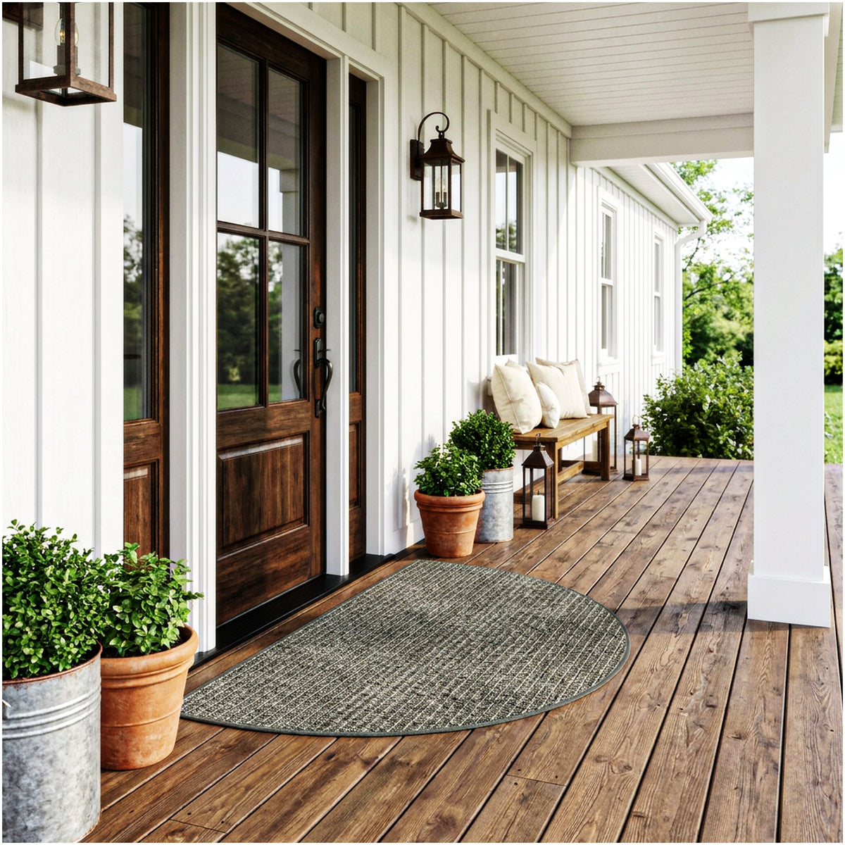 Dominica Indoor Outdoor Area Rug – Custom Size Patio Rug