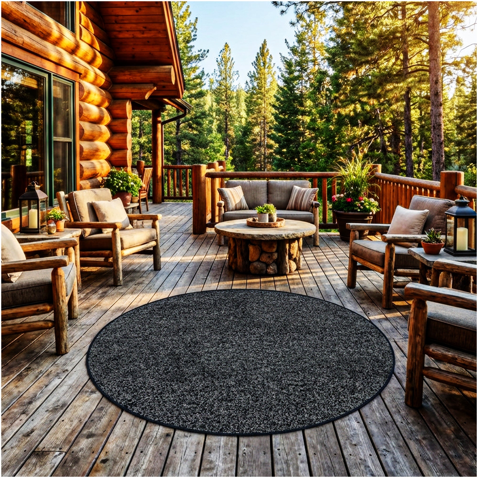 Grizzly Turf Indoor/Outdoor Area Rug – Durable, Weatherproof, Custom Cut