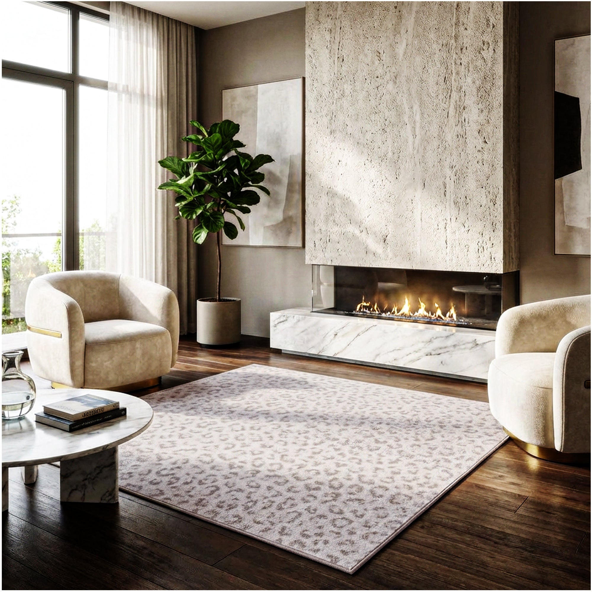 Milliken Exotic Touch Leopard Indoor Area Rug – 40 oz Cut Pile, Custom Sizes & Colors