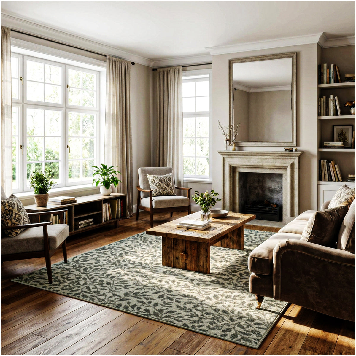 Milliken Hidden Trail Nature Pattern Indoor Area Rug – Custom Sizes