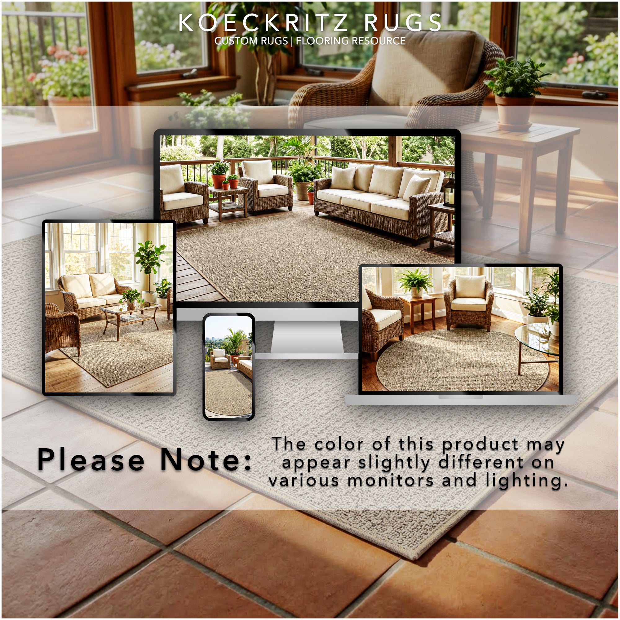 Casual Boucle Indoor/Outdoor Area Rug – Custom Sizes, 6 Colors