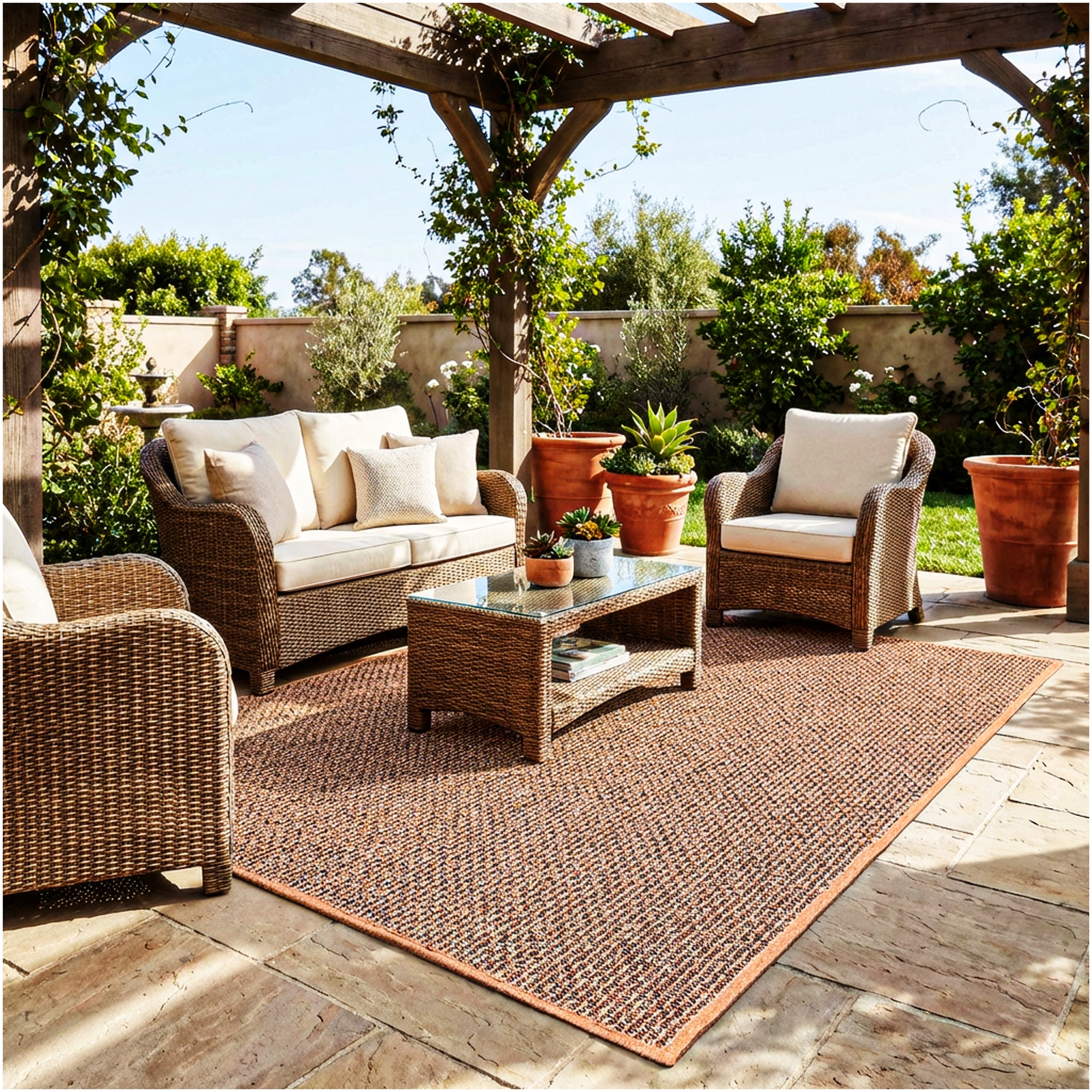 Natural Path Indoor/Outdoor Area Rug – Custom Sizes, 6 Colors