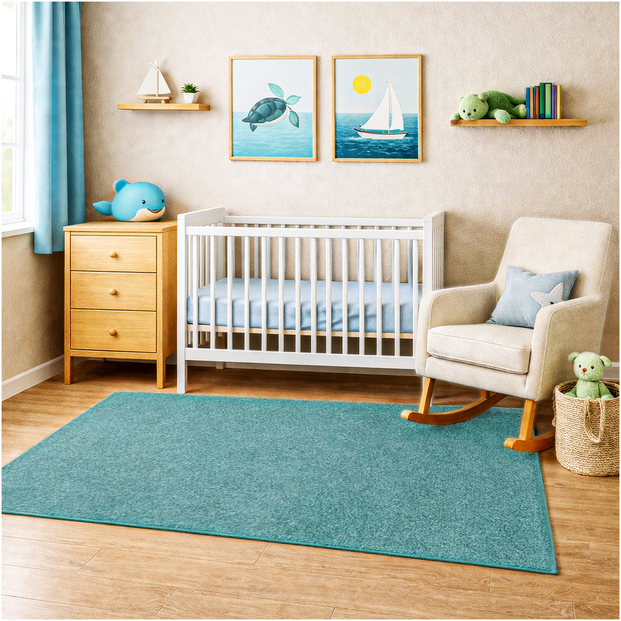 Kid Crossing Soft Area Rug – Colorful Collection, Custom Sizes Available