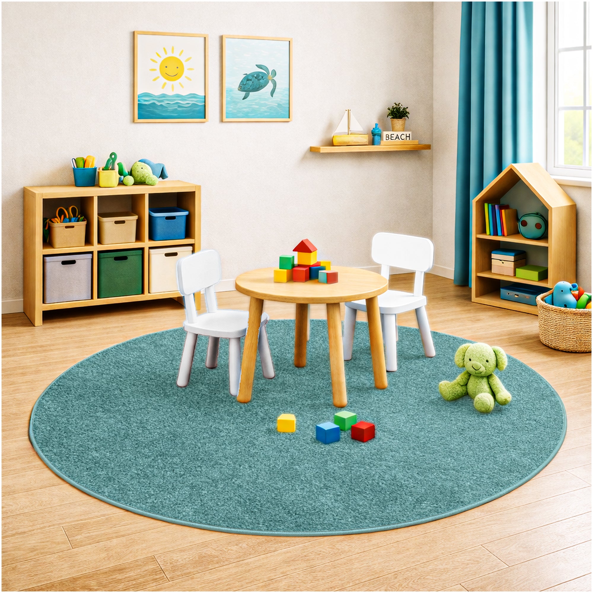 Kid Crossing Soft Area Rug – Colorful Collection, Custom Sizes Available