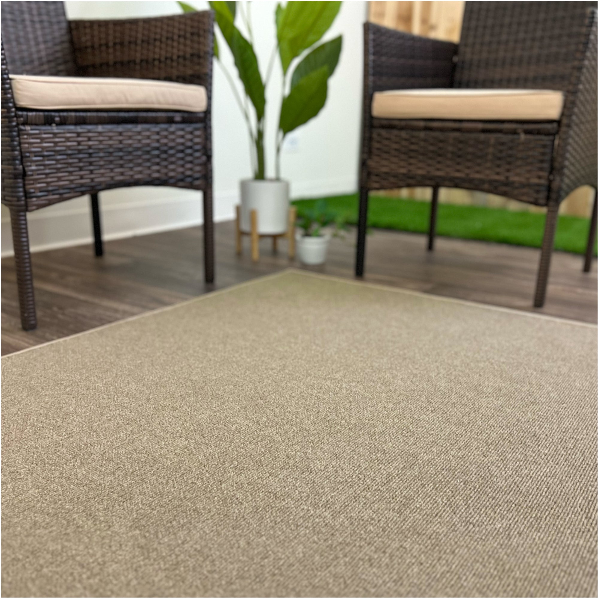 Roanoke Rib Indoor-Outdoor Area Rug in Custom Sizes - Sample
