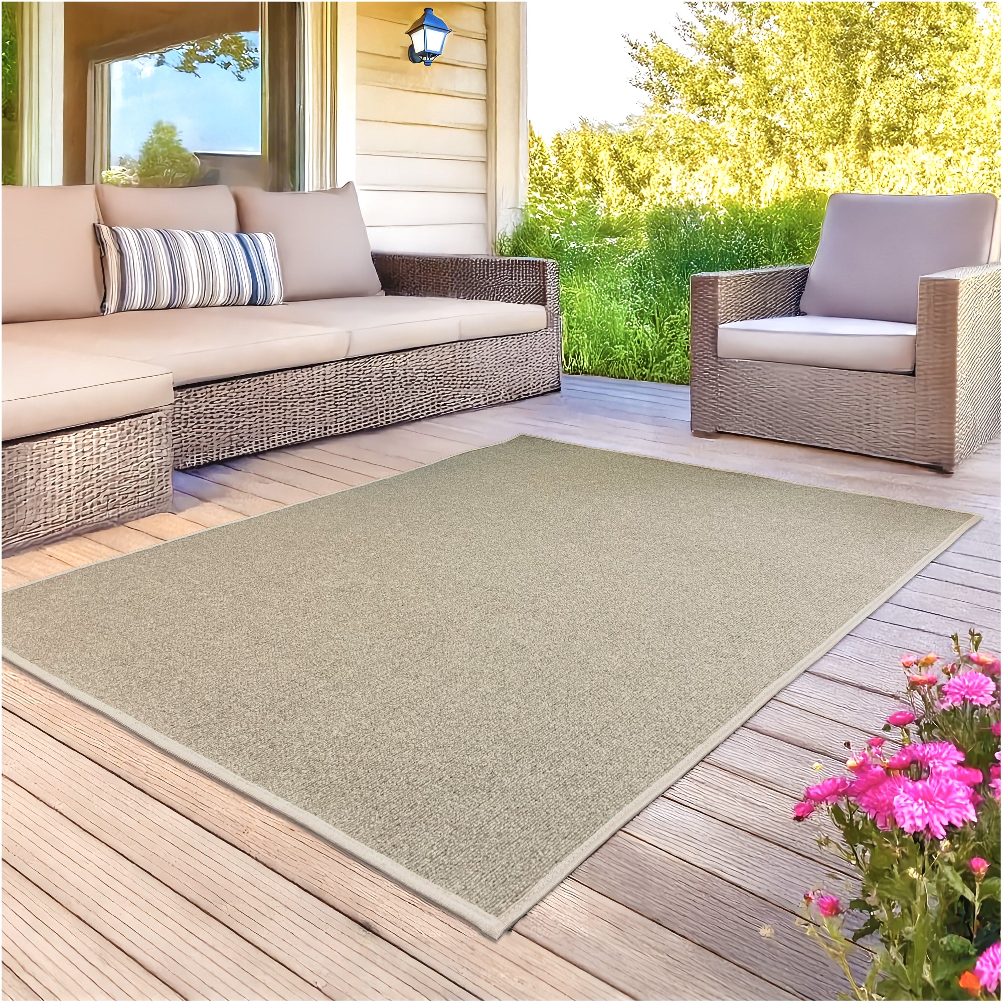 Roanoke Rib Indoor-Outdoor Area Rug in Custom Sizes - Sample