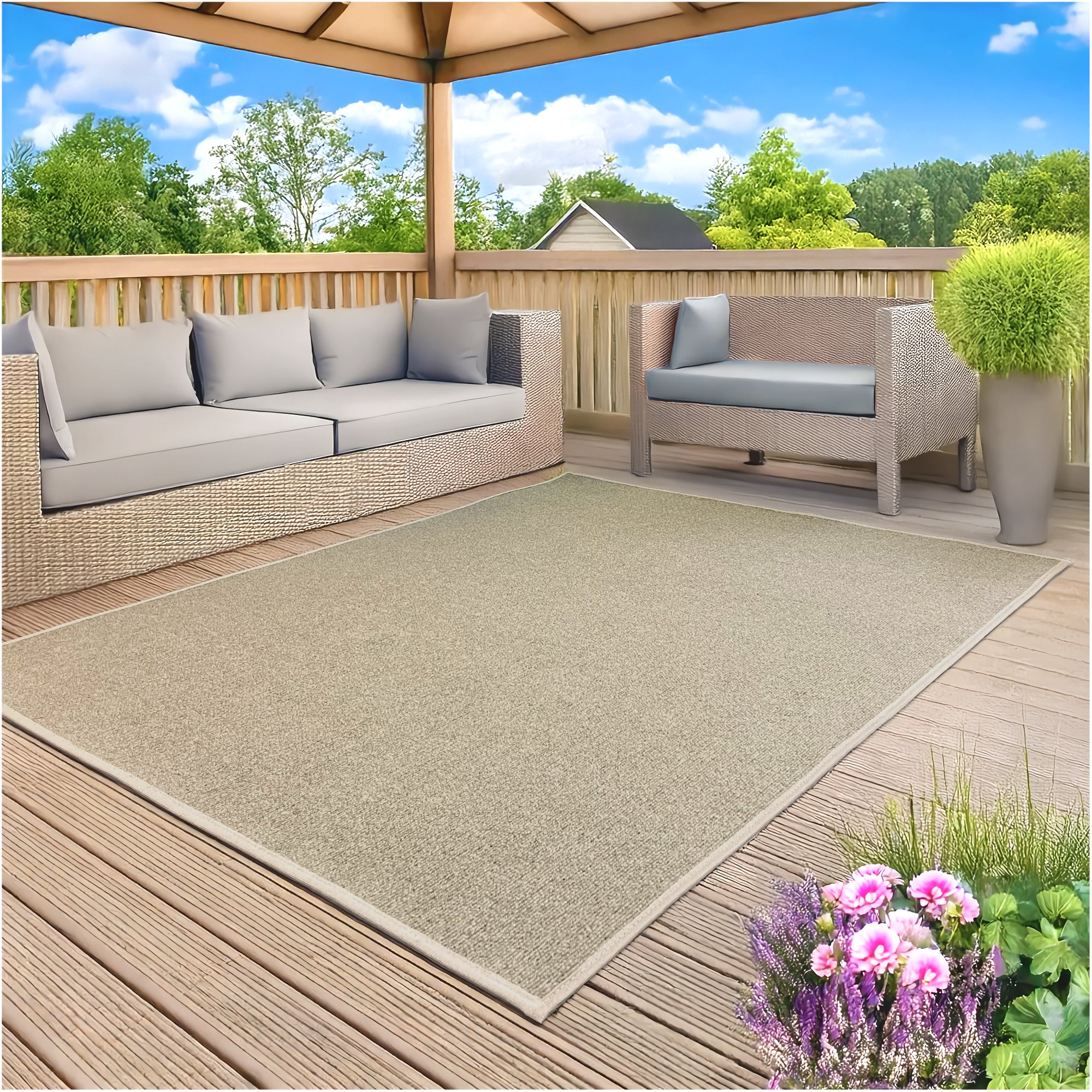 Roanoke Rib Indoor-Outdoor Area Rug in Custom Sizes - Sample