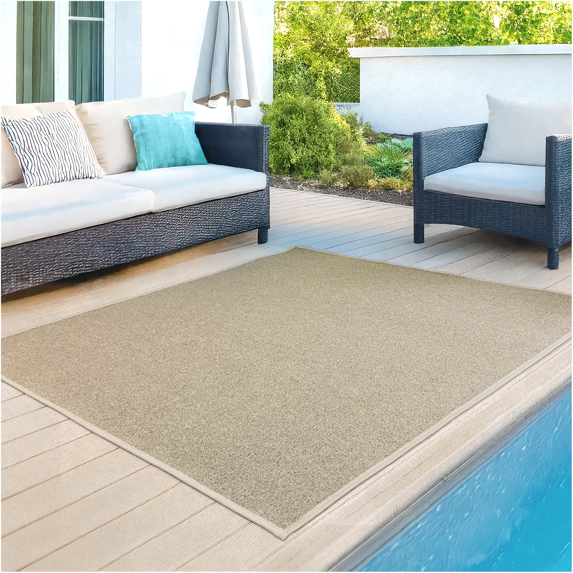 Roanoke Rib Indoor-Outdoor Area Rug in Custom Sizes - Sample
