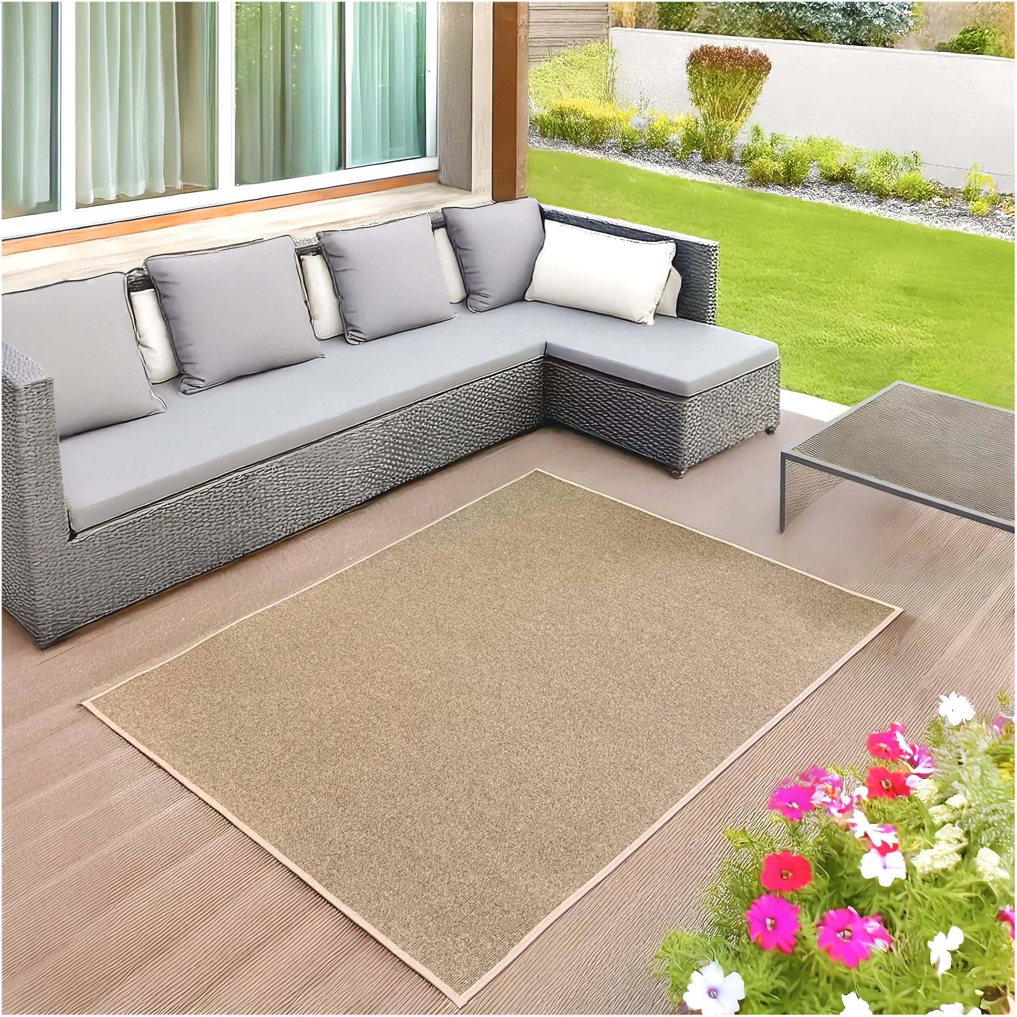 Roanoke Rib Indoor-Outdoor Area Rug in Custom Sizes - Sample