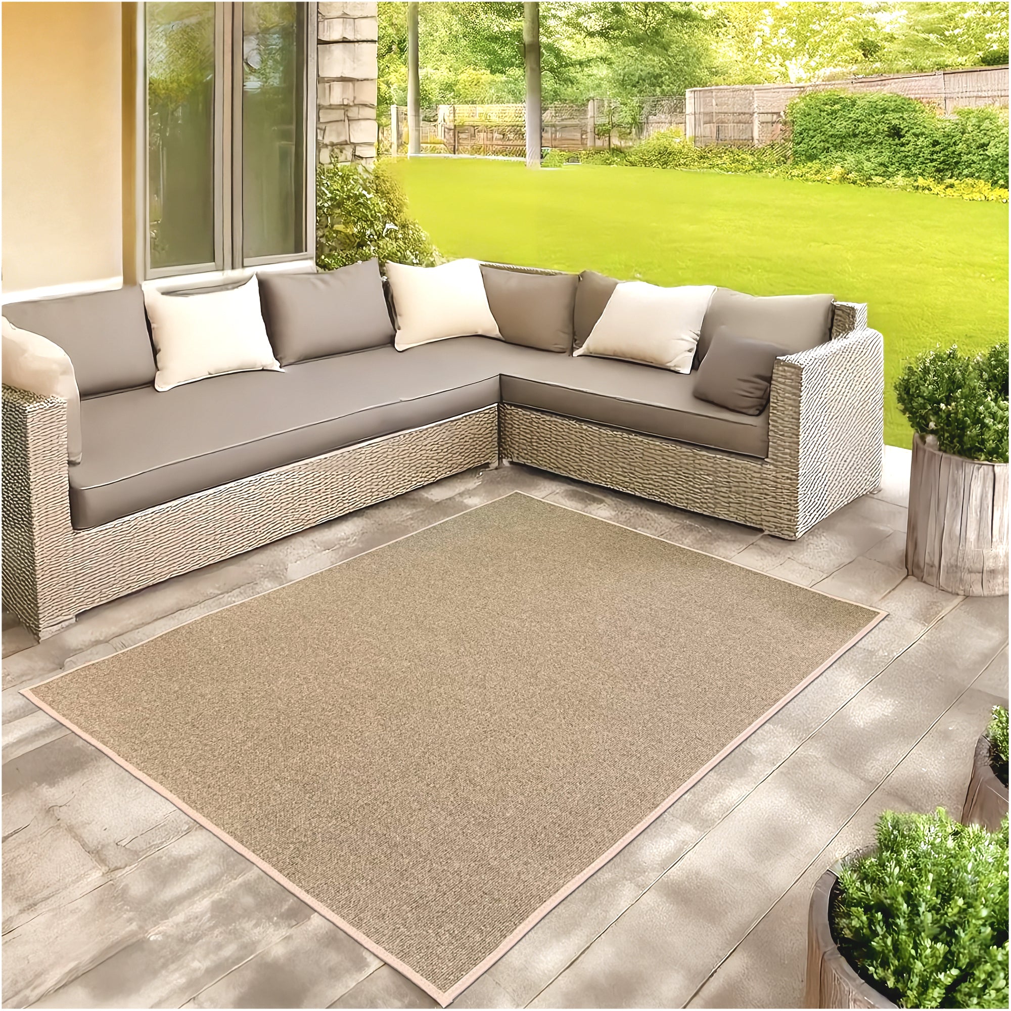 Roanoke Rib Indoor-Outdoor Area Rug in Custom Sizes - Sample
