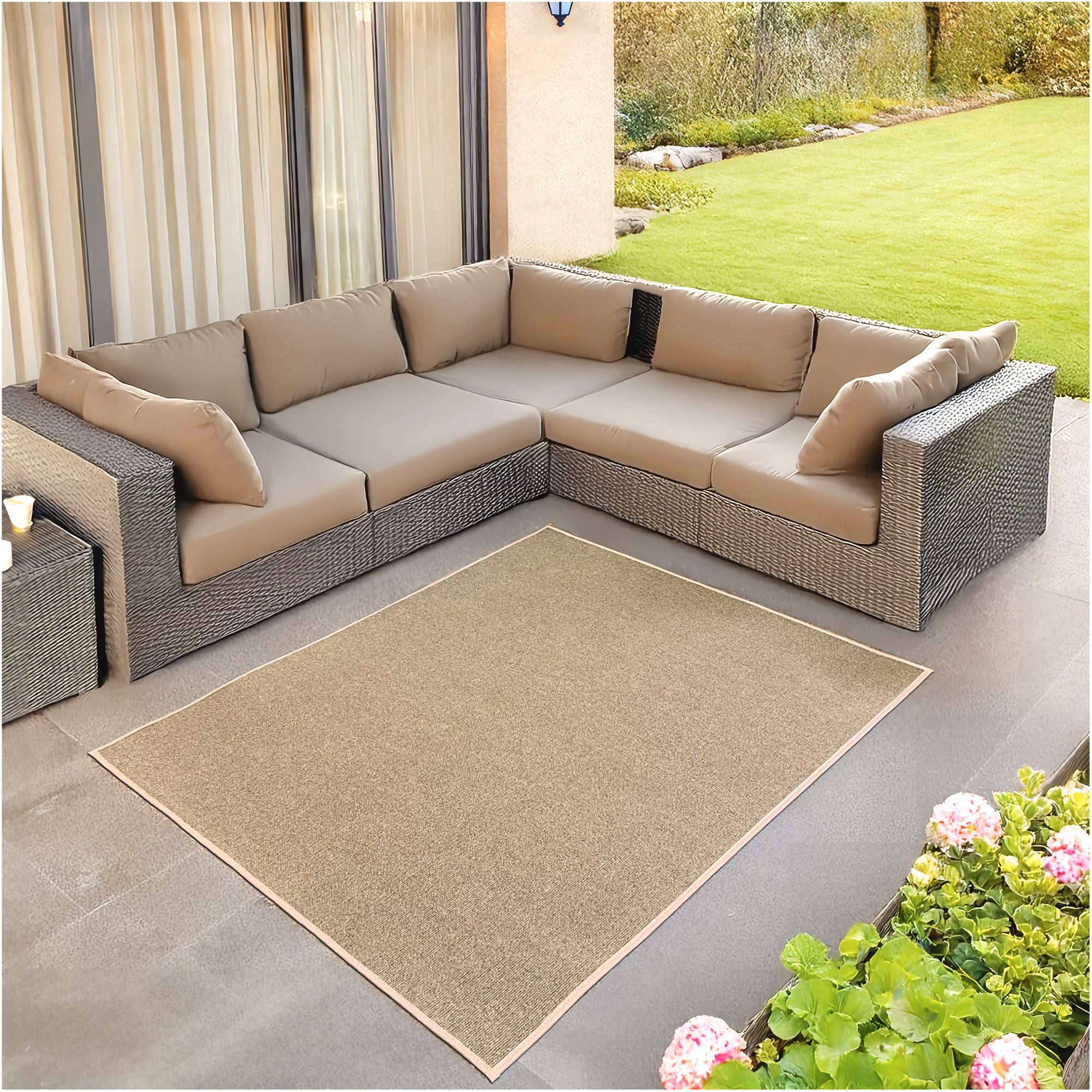 Roanoke Rib Indoor-Outdoor Area Rug in Custom Sizes - Sample