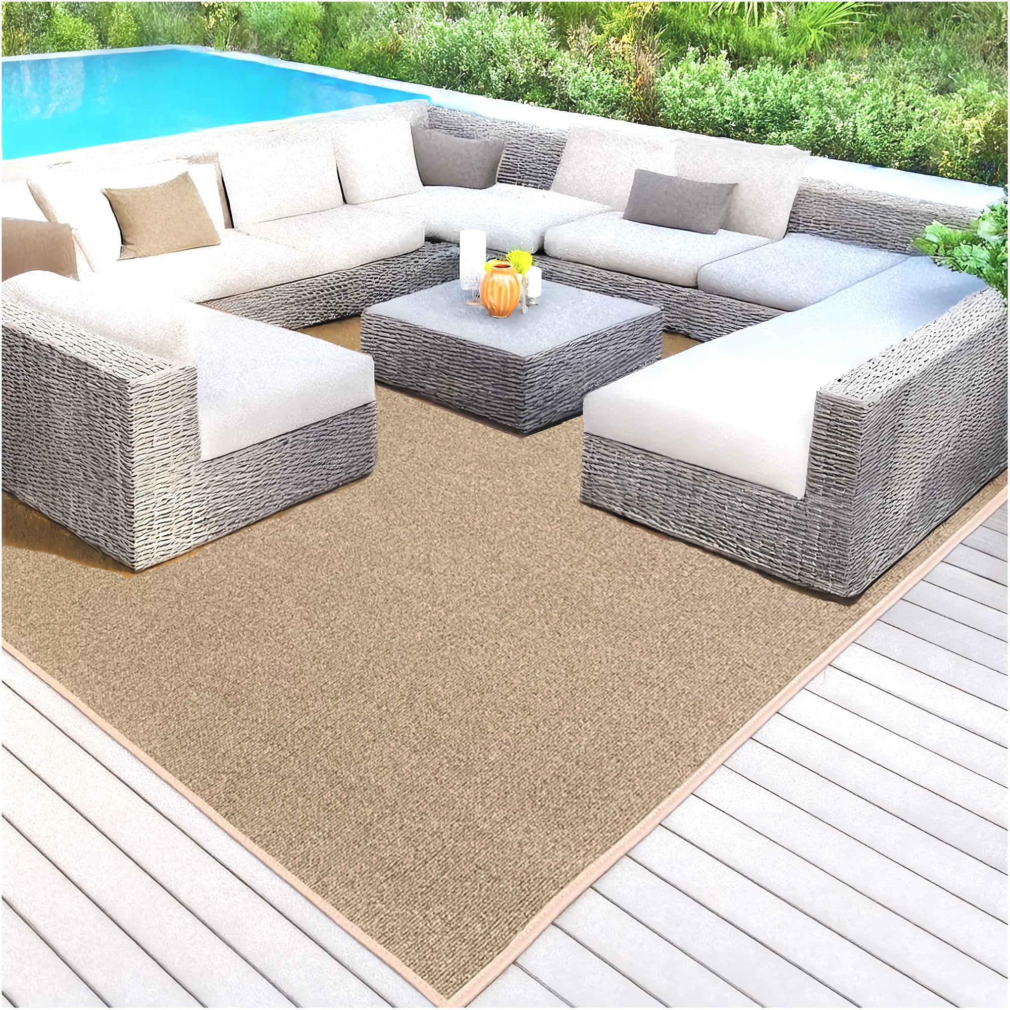 Roanoke Rib Indoor-Outdoor Area Rug in Custom Sizes - Sample