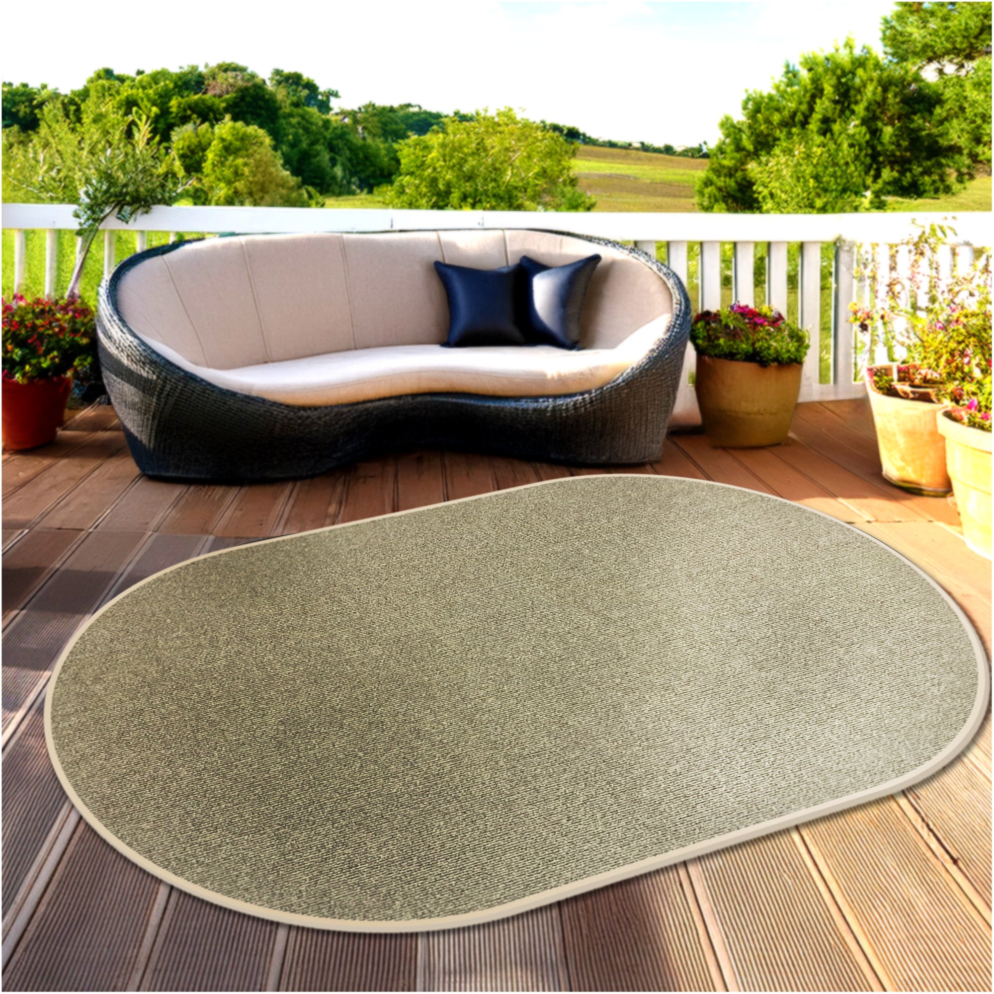 Roanoke Rib Indoor-Outdoor Area Rug in Custom Sizes - Sample