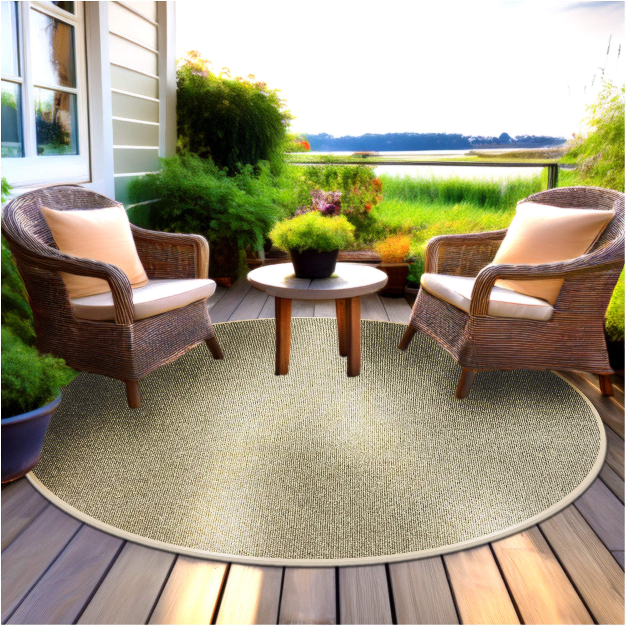 Roanoke Rib Indoor-Outdoor Area Rug in Custom Sizes - Sample