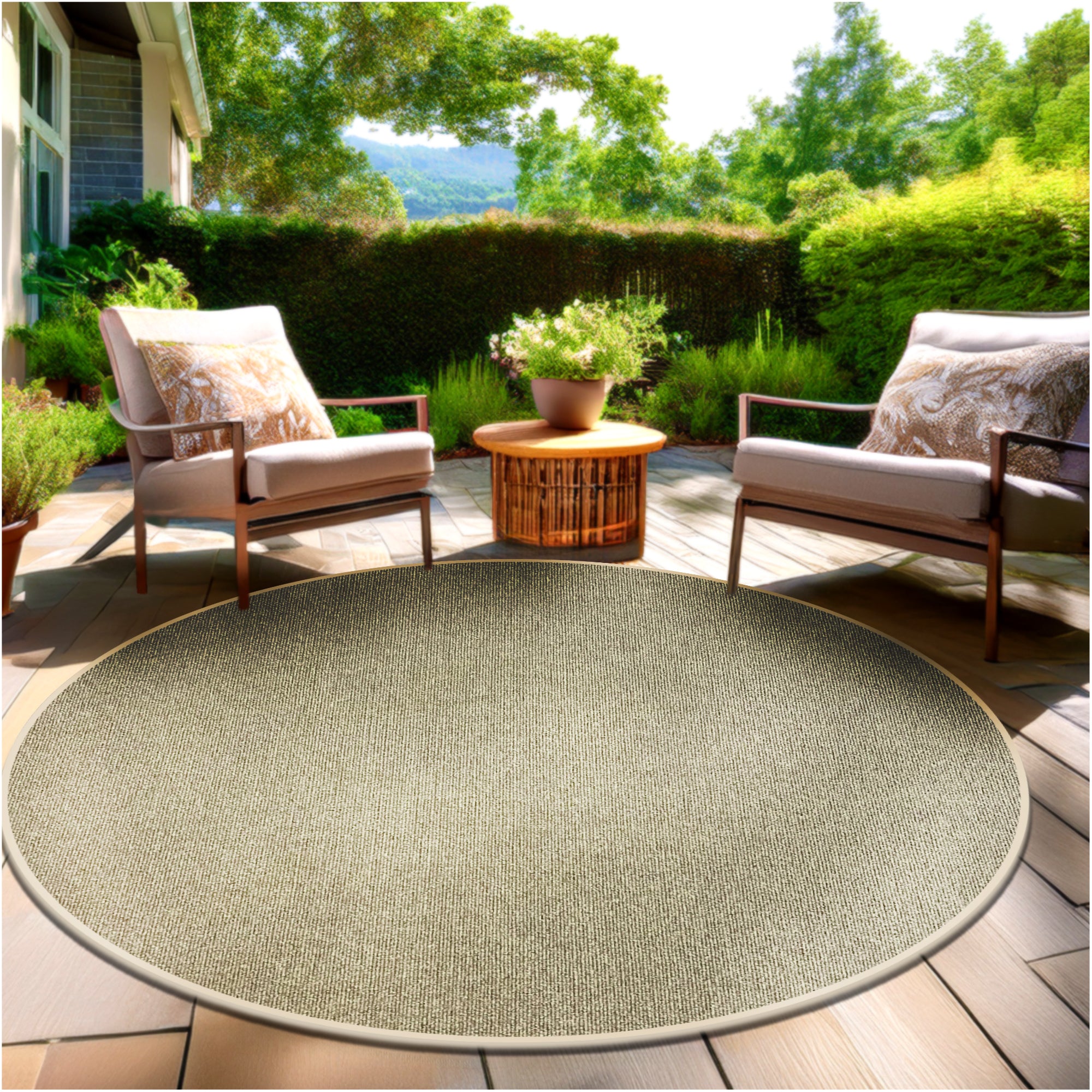 Roanoke Rib Indoor-Outdoor Area Rug in Custom Sizes - Sample