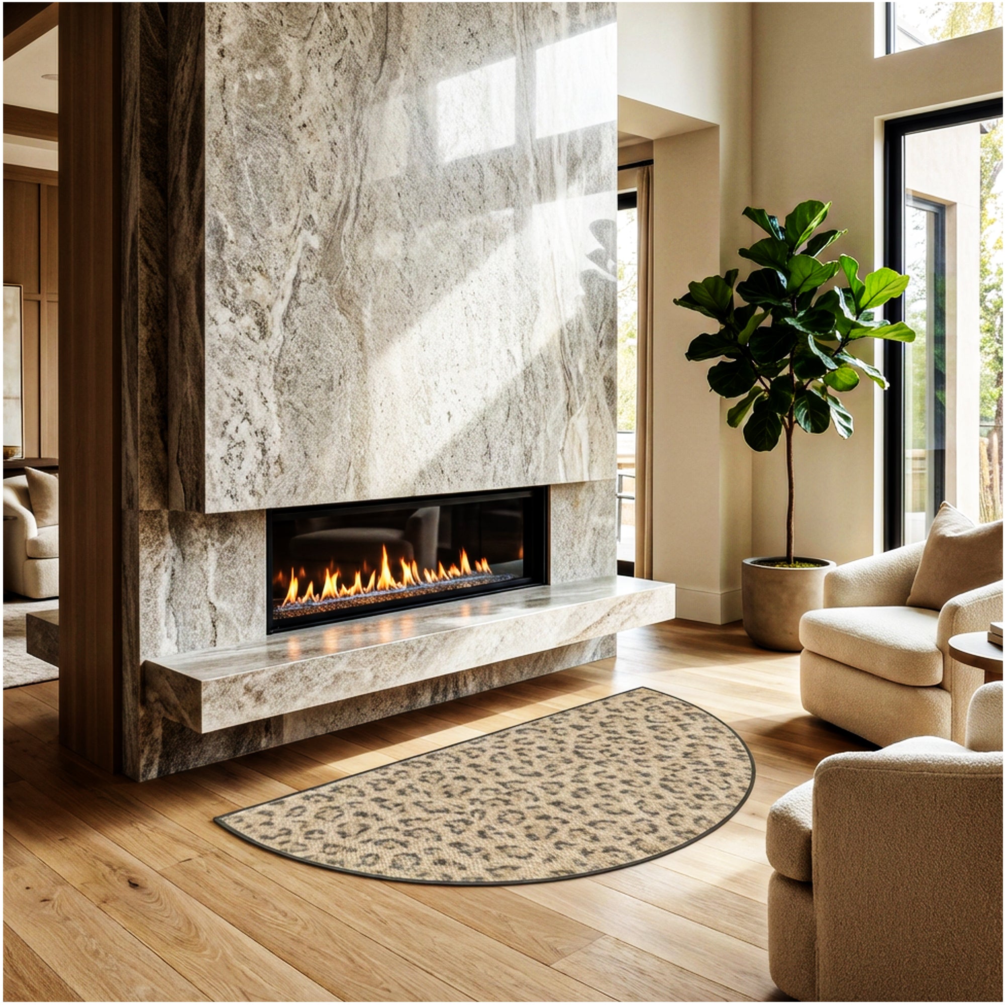 Milliken Exotic Touch Leopard Indoor Area Rug – 40 oz Cut Pile, Custom Sizes & Colors