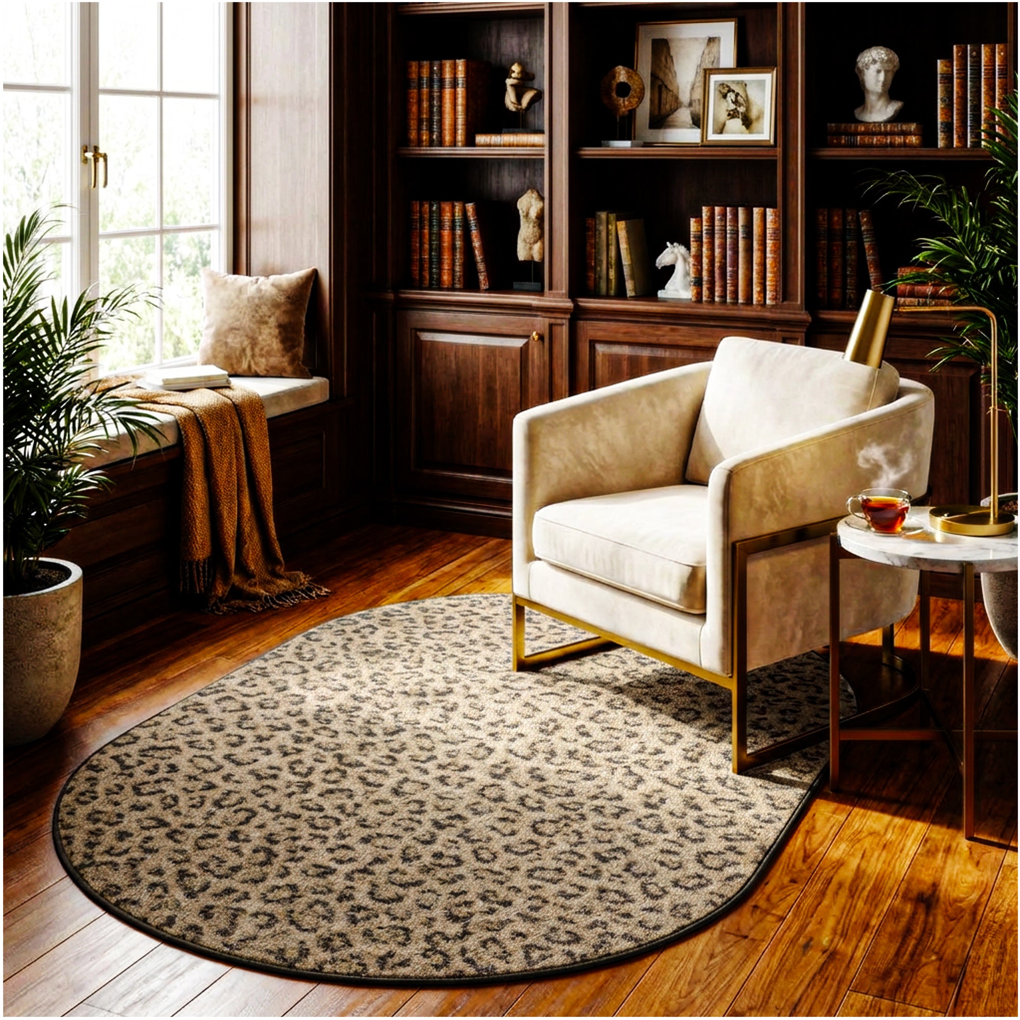 Milliken Exotic Touch Leopard Indoor Area Rug – 40 oz Cut Pile, Custom Sizes & Colors