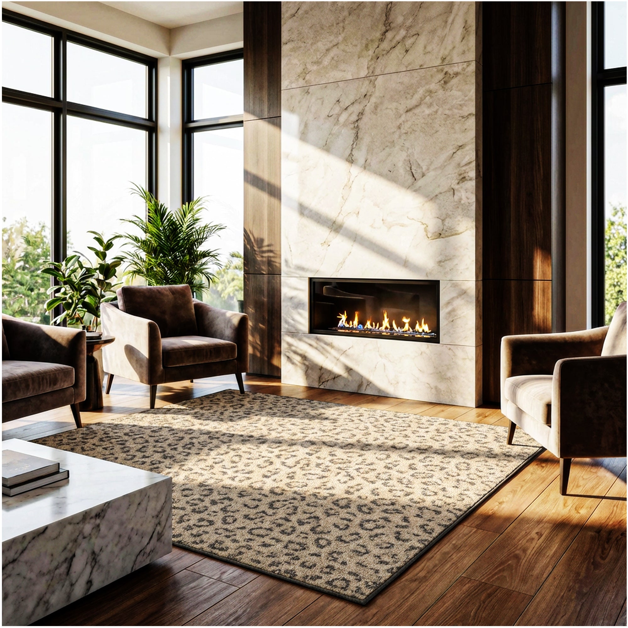 Milliken Exotic Touch Leopard Indoor Area Rug – 40 oz Cut Pile, Custom Sizes & Colors