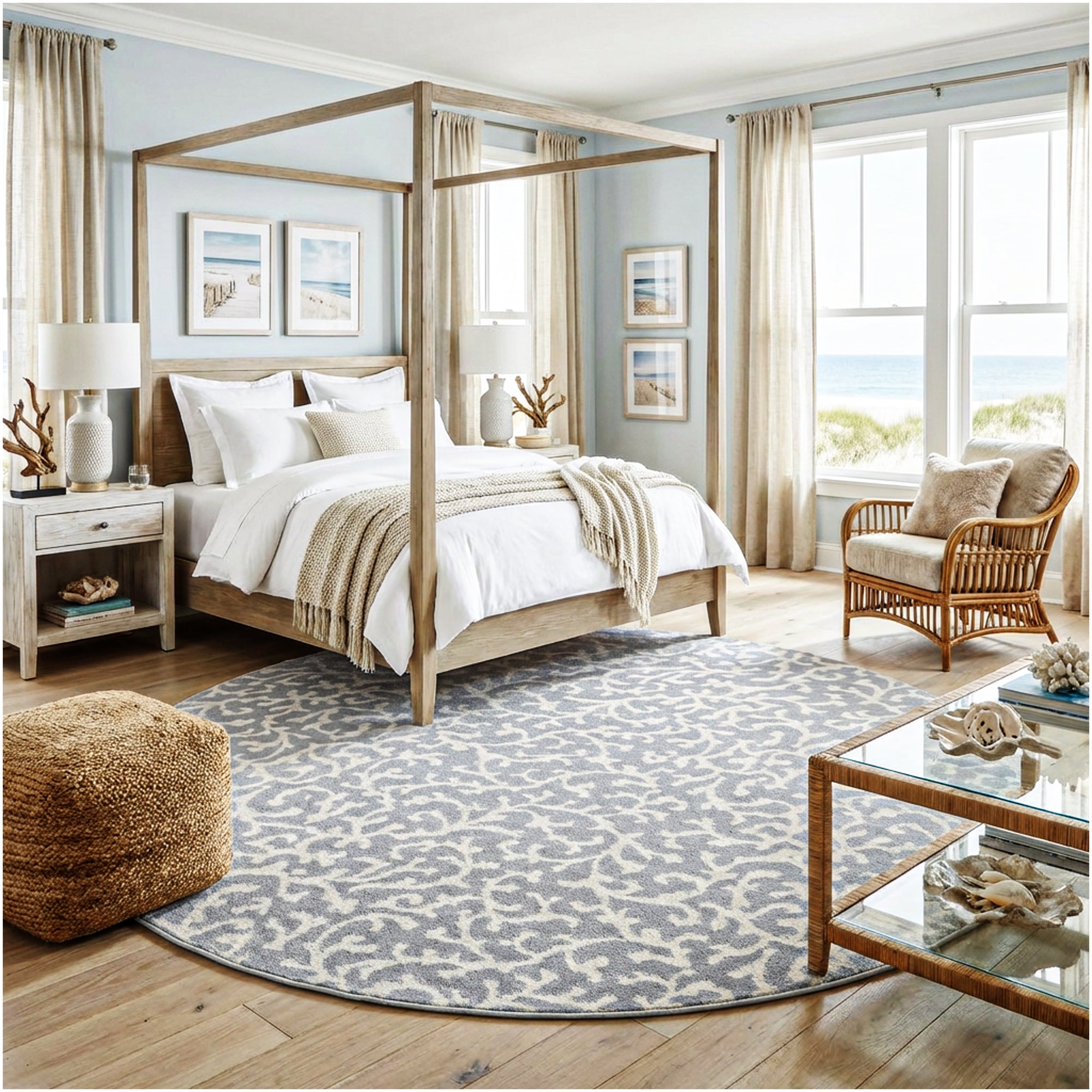 Milliken Coral Springs Indoor Area Rug | Standard Sizes & Color Options