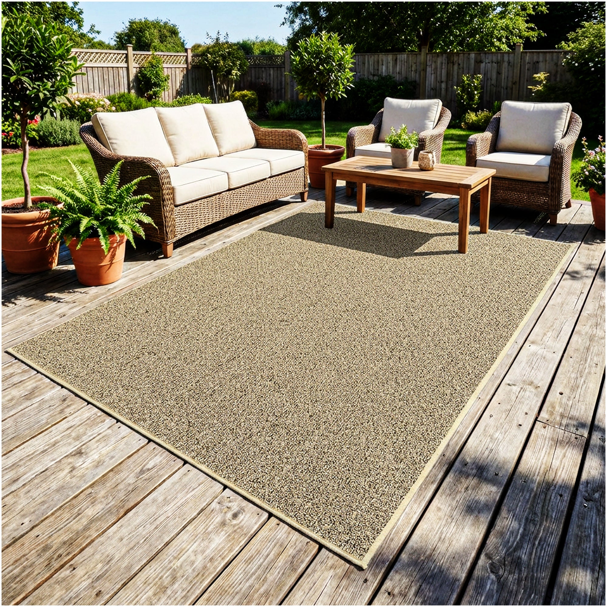 Natural Path Indoor/Outdoor Area Rug – Custom Sizes, 6 Colors