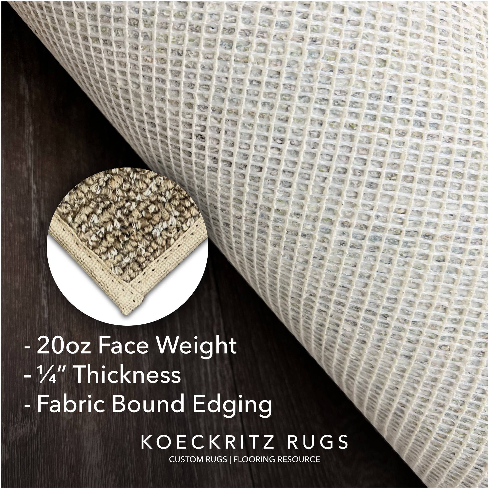 Natural Path Indoor/Outdoor Area Rug – Custom Sizes, 6 Colors