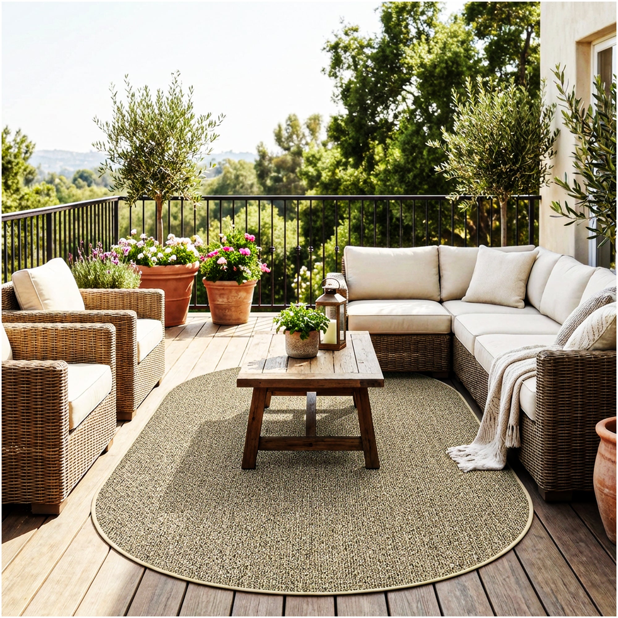 Natural Path Indoor/Outdoor Area Rug – Custom Sizes, 6 Colors