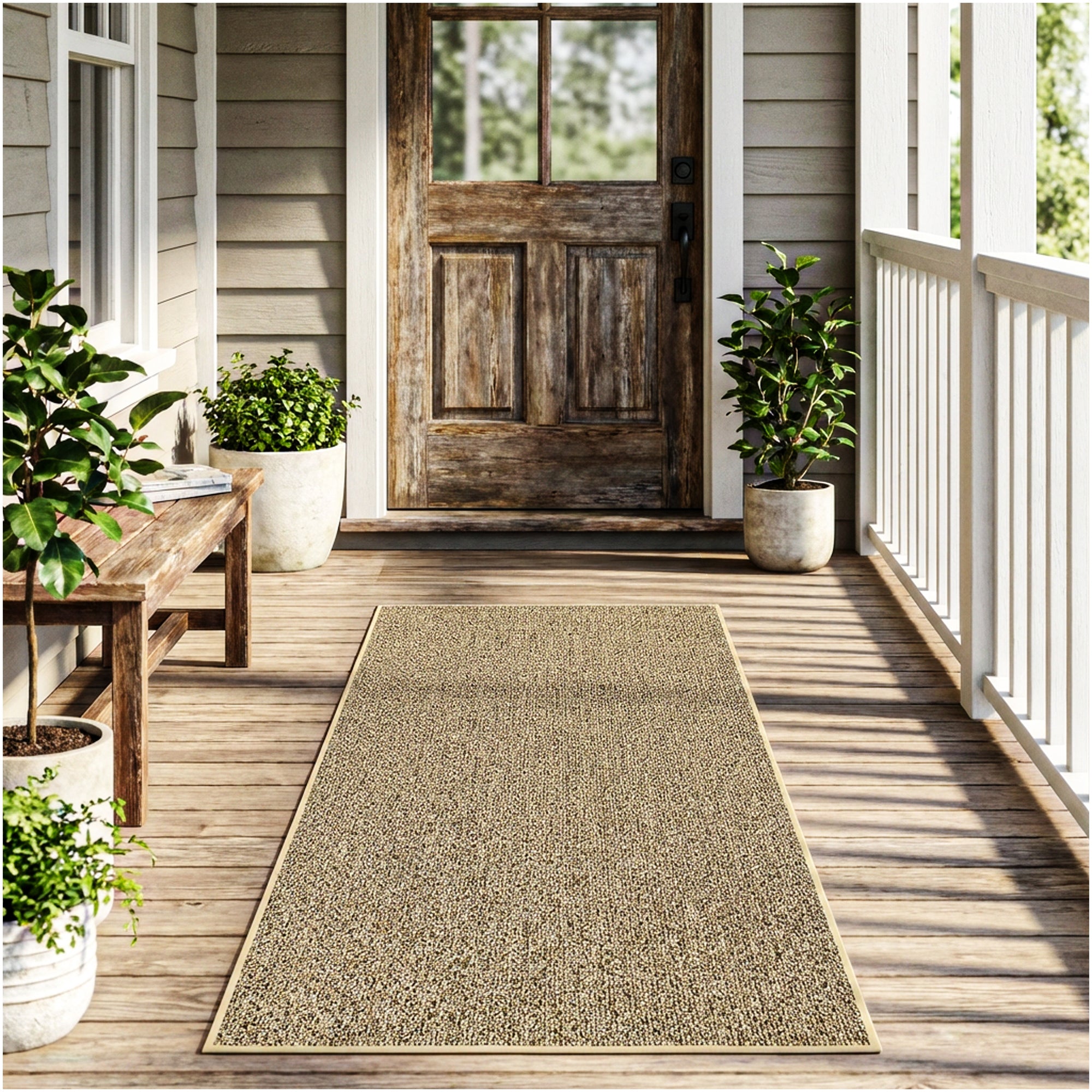 Natural Path Indoor/Outdoor Area Rug – Custom Sizes, 6 Colors