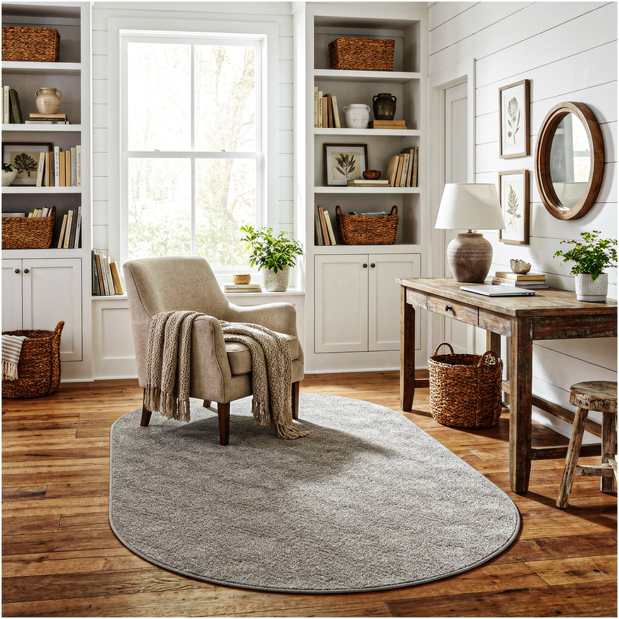 Neutral Geometric Weave Indoor Area Rug | Standard Sizes & Colors