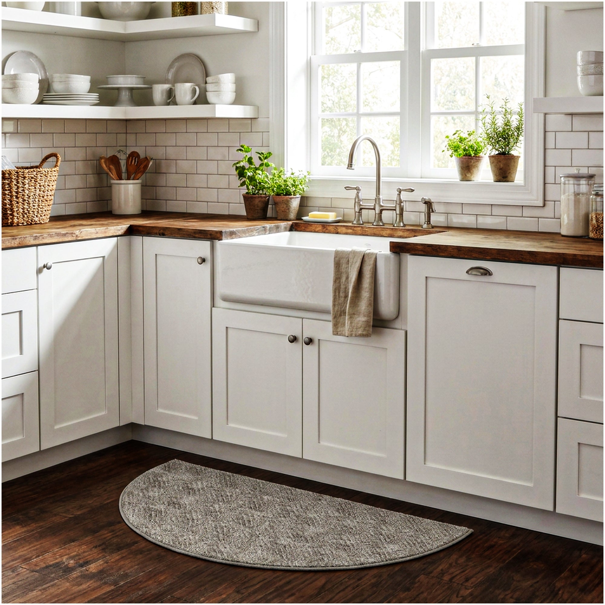 Neutral Geometric Weave Indoor Area Rug | Standard Sizes & Colors