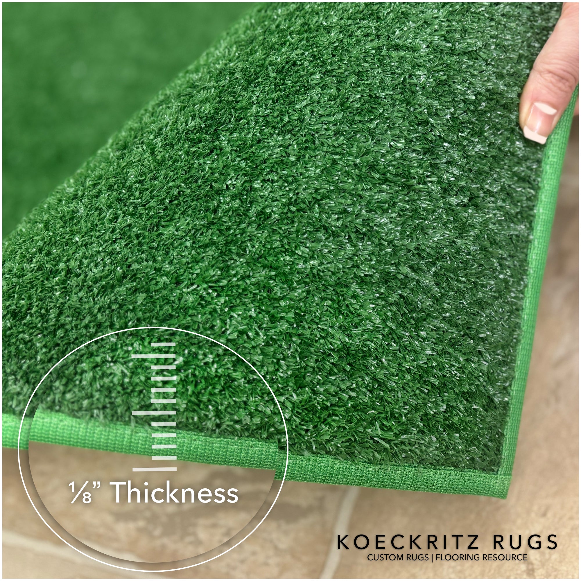 Turftime Artificial Grass Rug | Standard Sizes (Brown & Green)