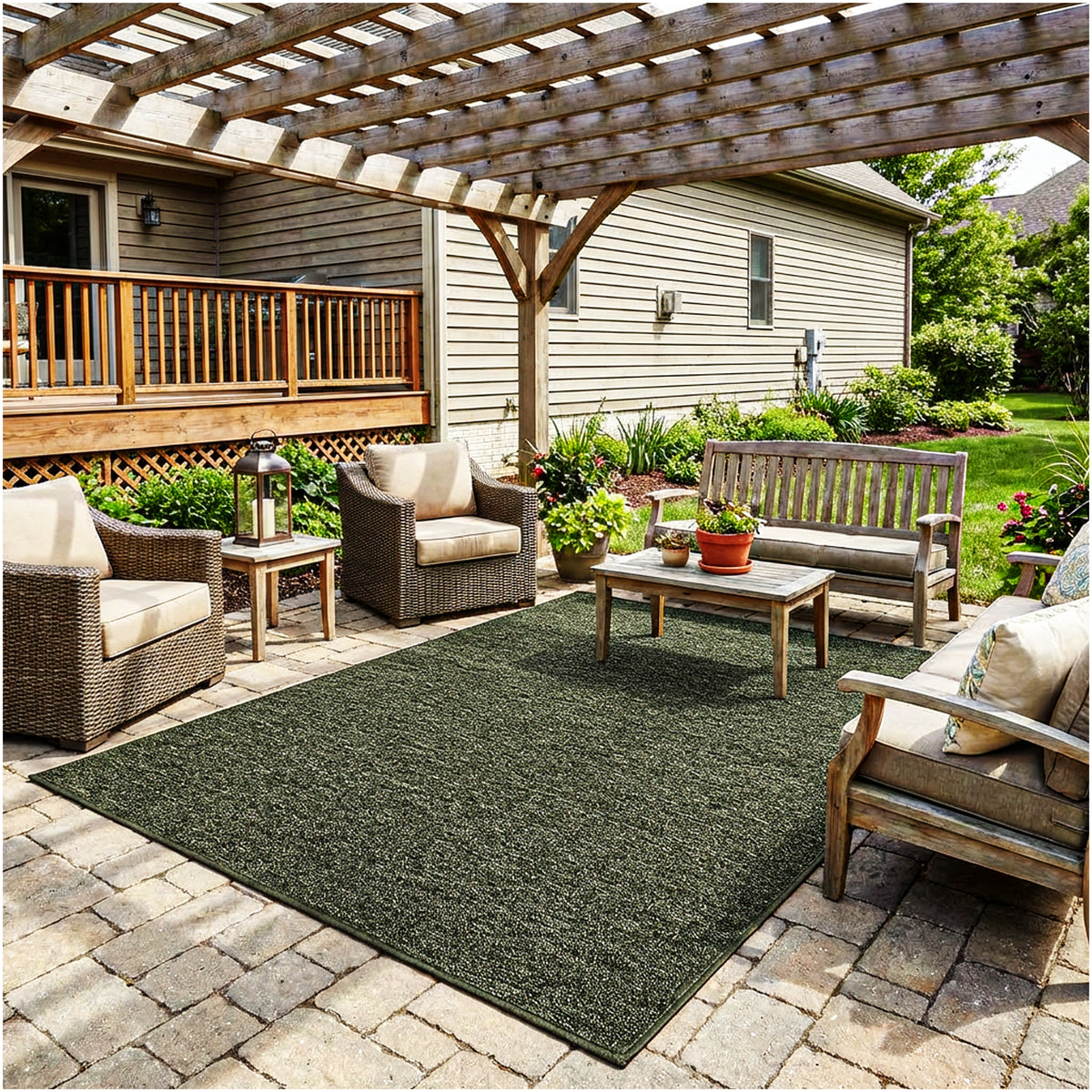 Outside Agenda Indoor Outdoor Rug | Durable Level Loop Rug in Custom Sizes