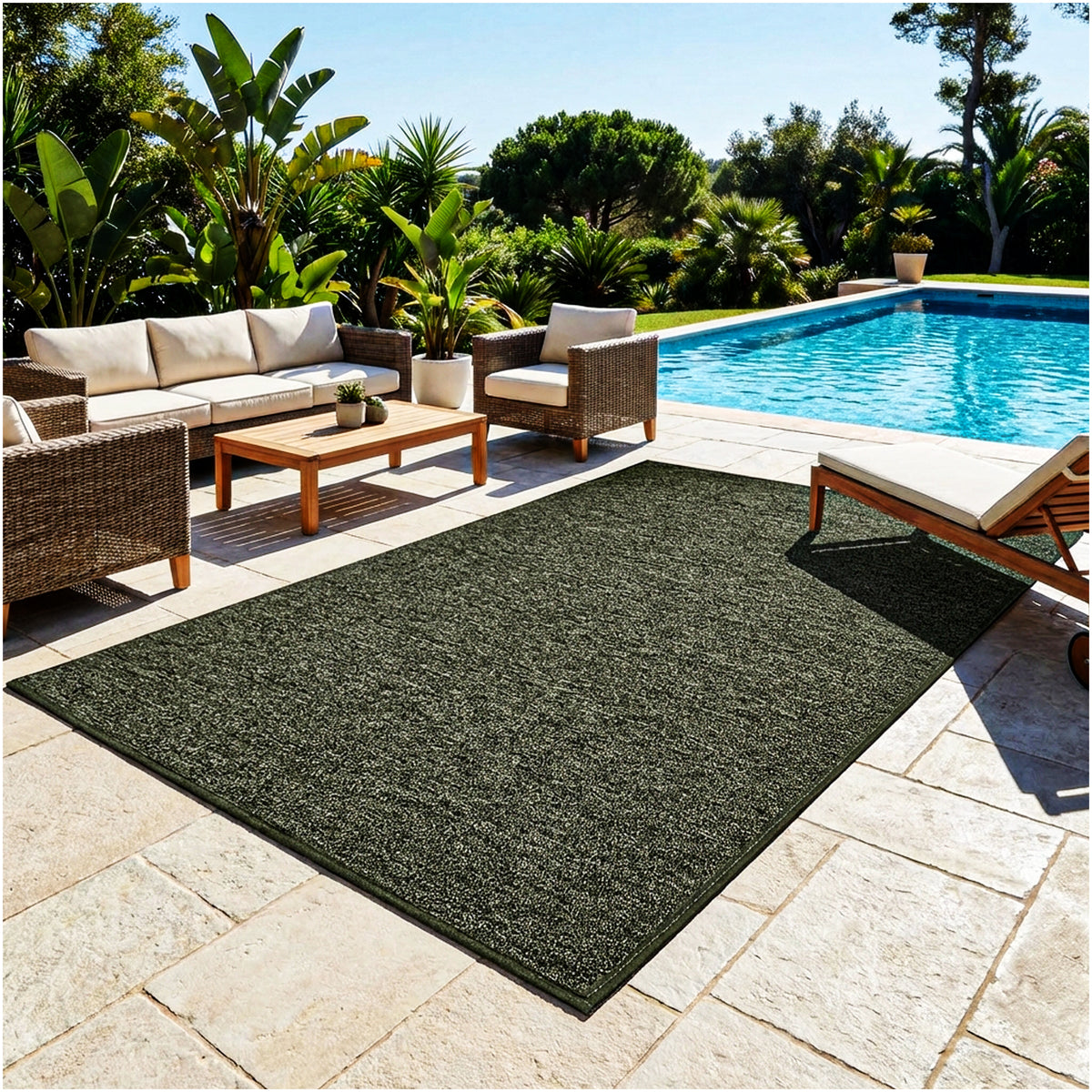 Outside Agenda Indoor Outdoor Rug | Durable Level Loop Rug in Custom Sizes
