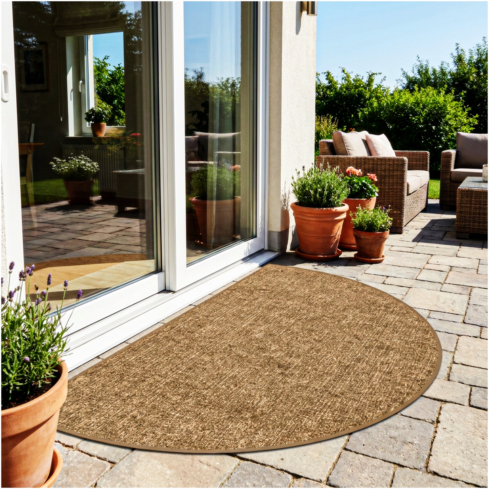 Wassaw Ribbed Indoor/Outdoor Area Rug – Lightweight PET Fiber, 6 Colors