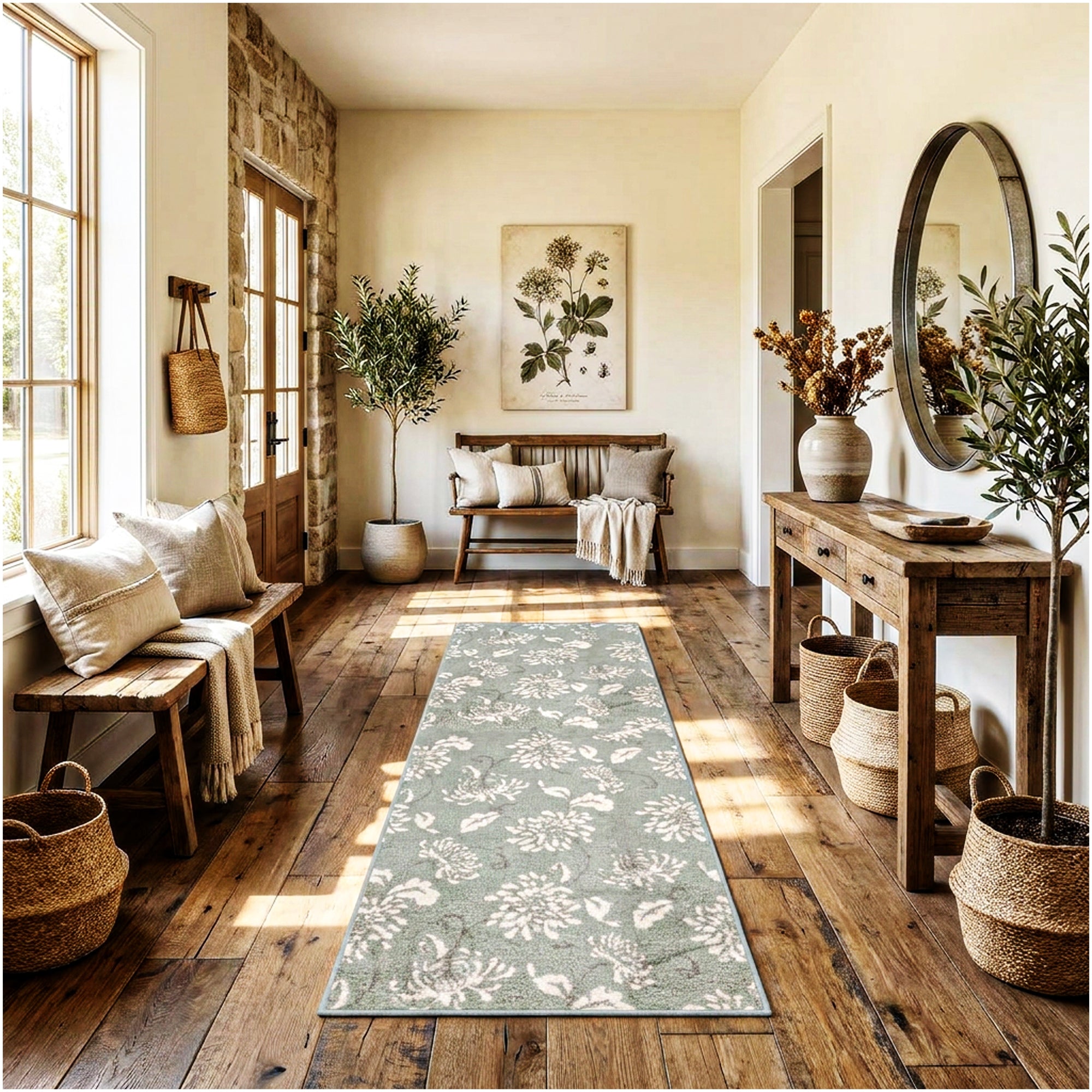 Milliken Grand Fleur Indoor Area Rug – Floral Design, Multiple Colors