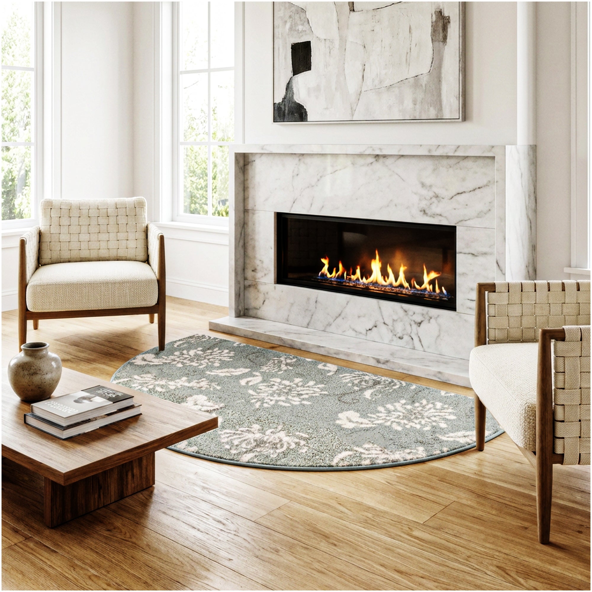 Milliken Grand Fleur Indoor Area Rug – Floral Design, Multiple Colors
