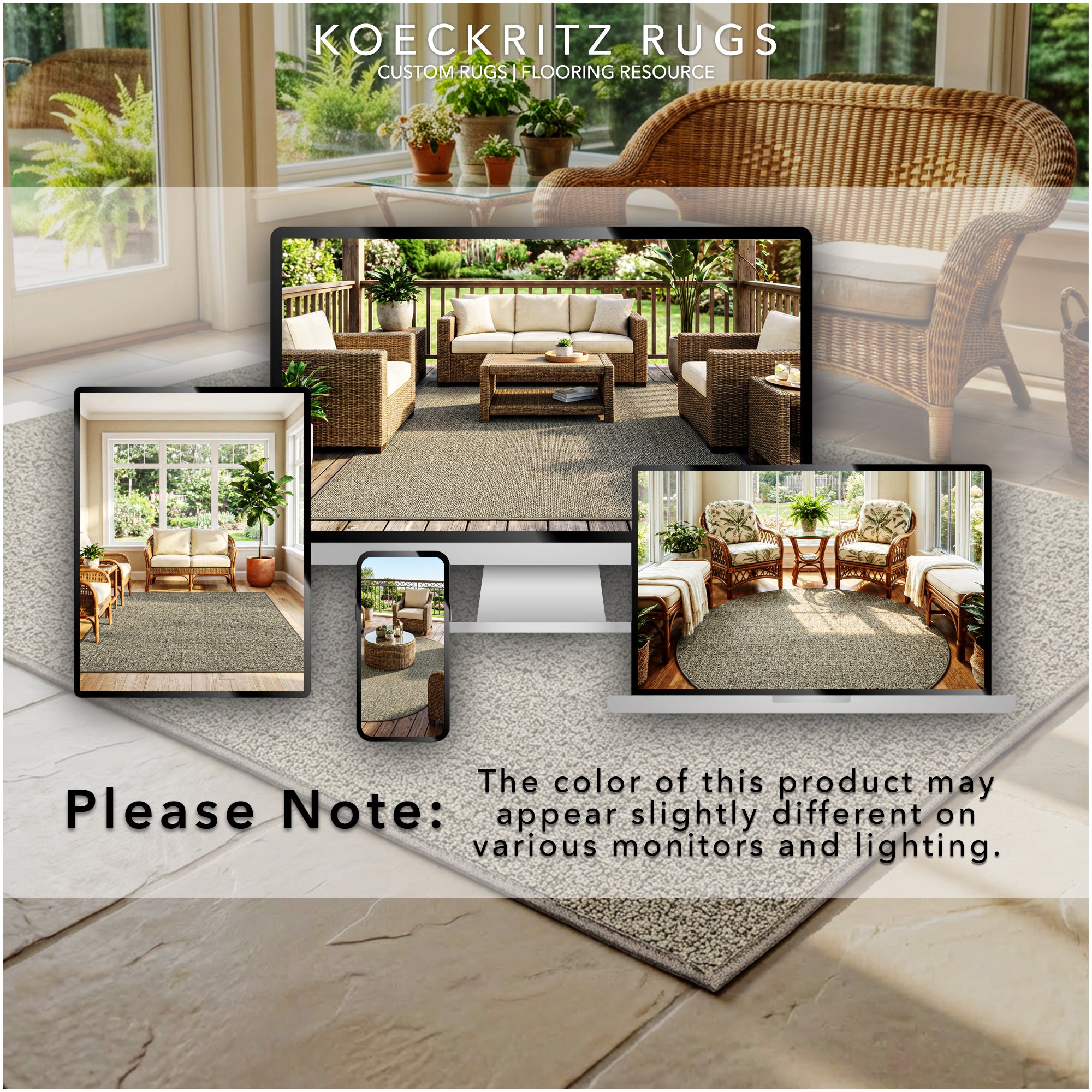 Casual Boucle Indoor/Outdoor Area Rug – Custom Sizes, 6 Colors