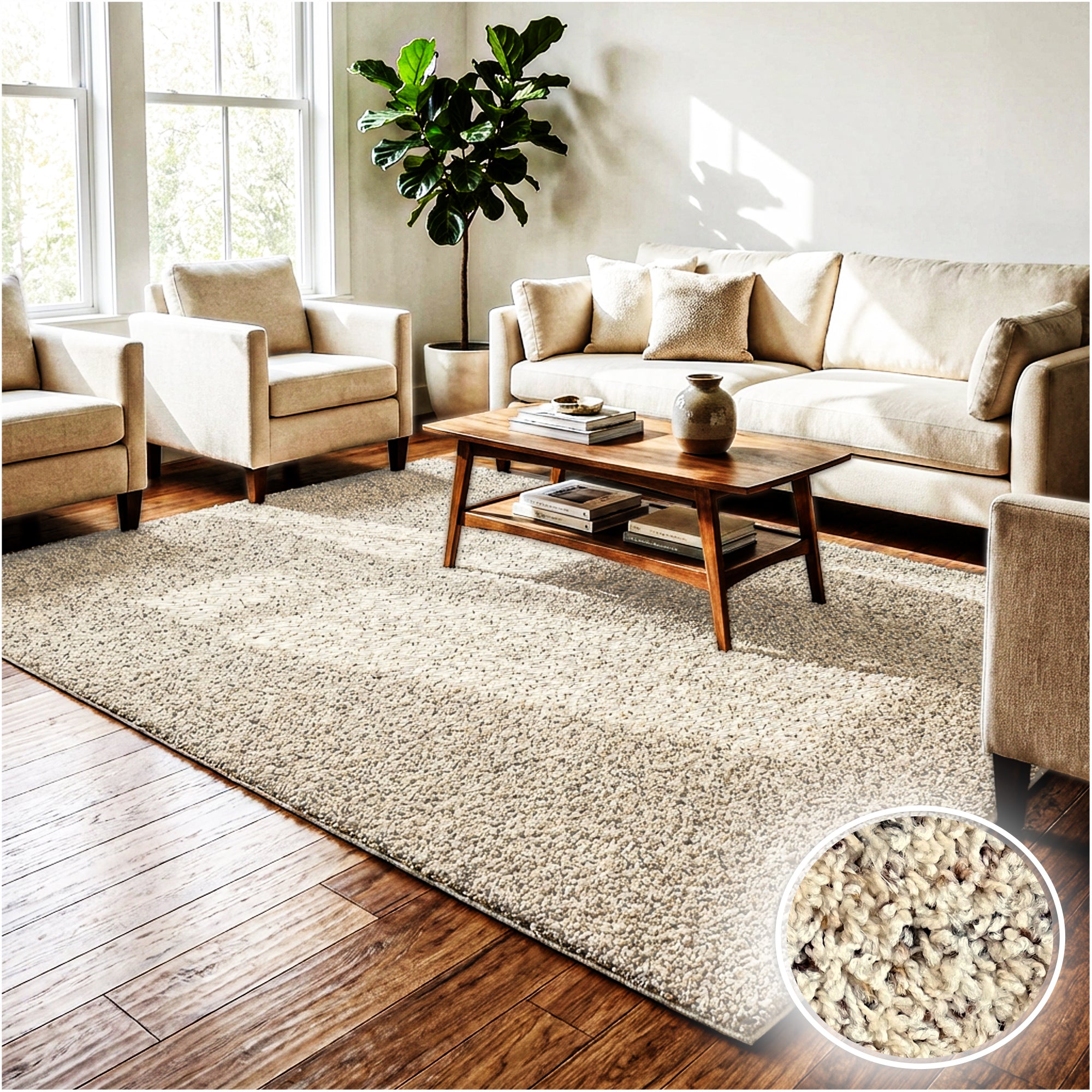 Toast of the Town Plush Frieze Area Rug