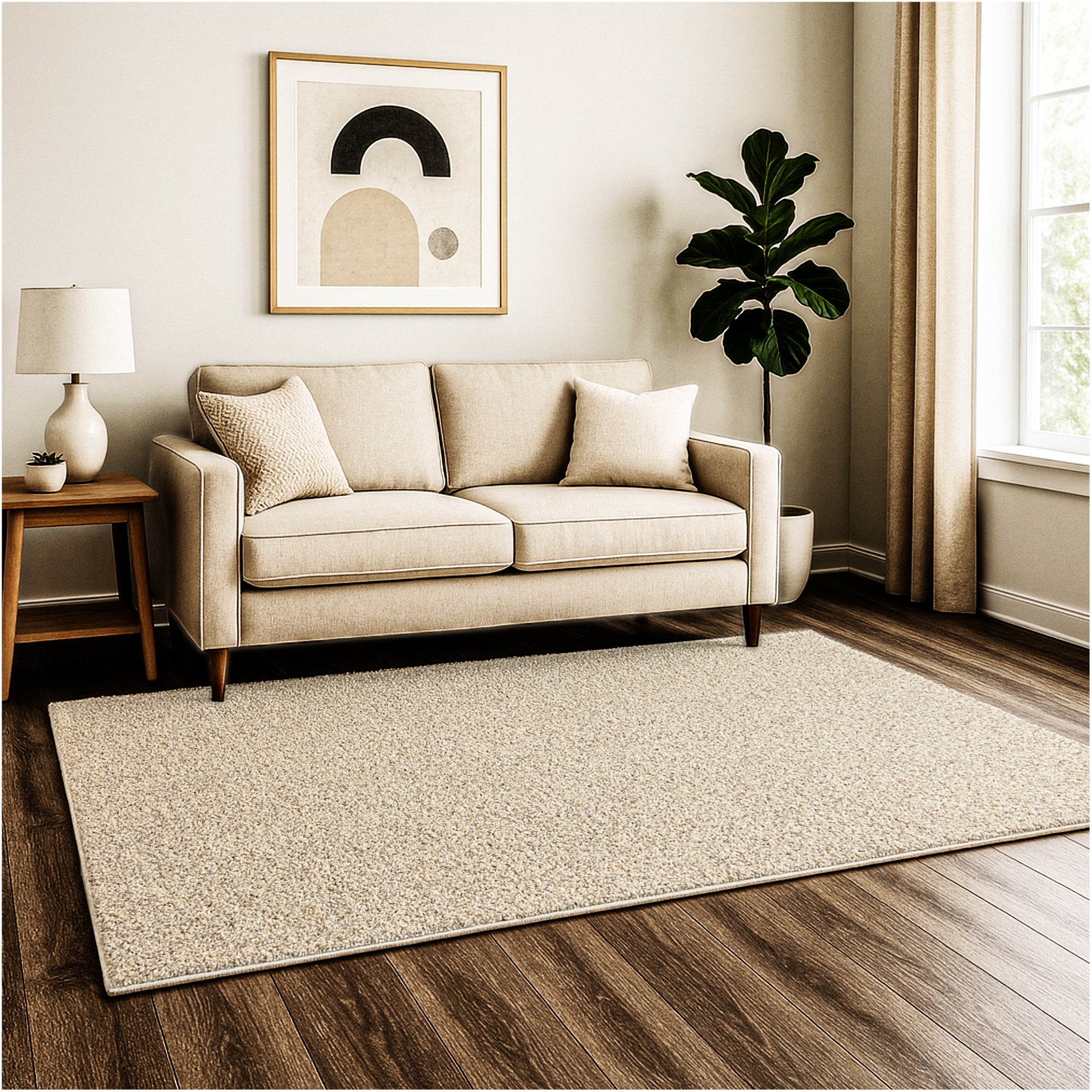 Toast of the Town Plush Frieze Area Rug
